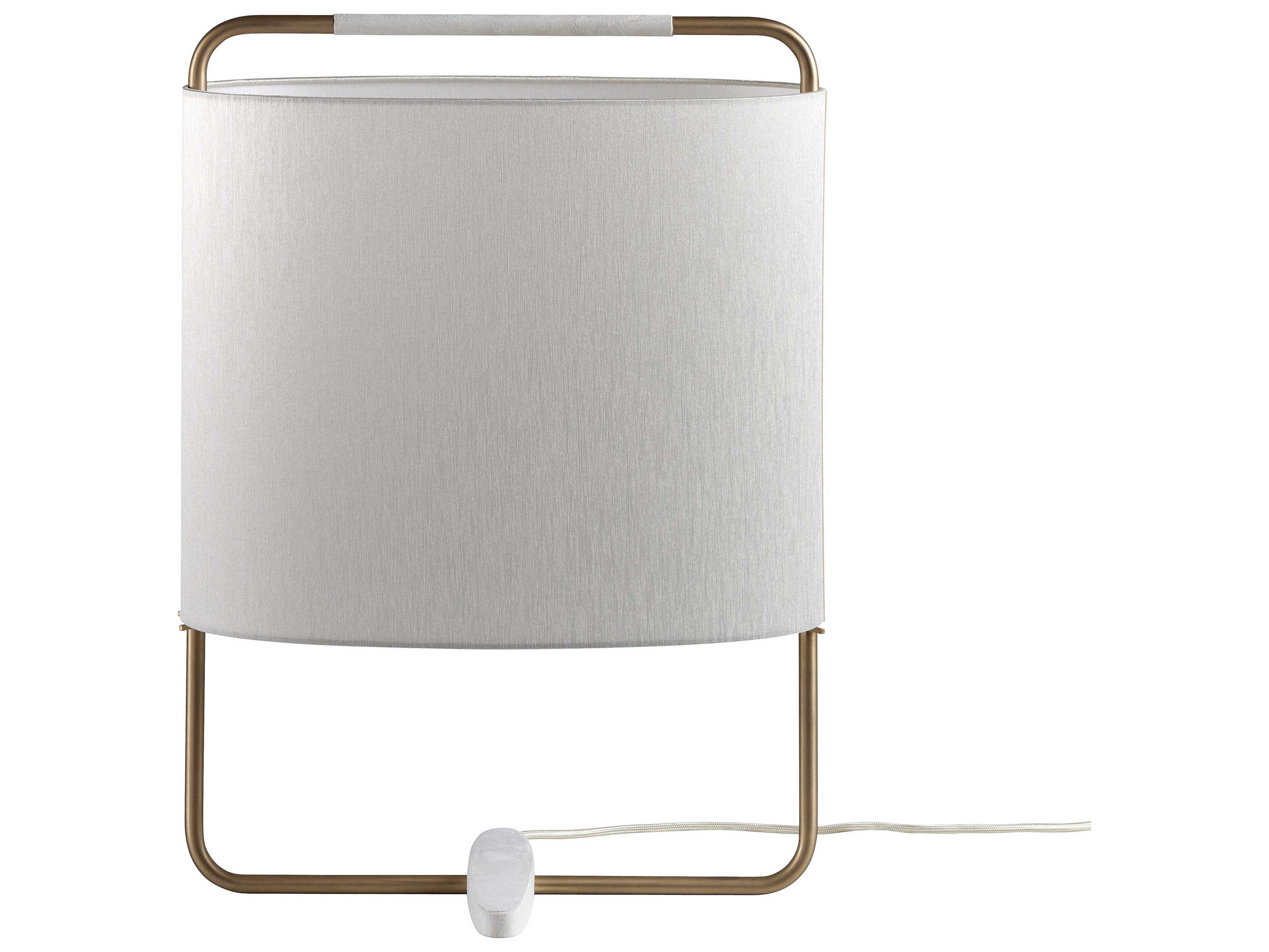 Carpyen Margot Matt Gold Beige Fabric Table Lamp