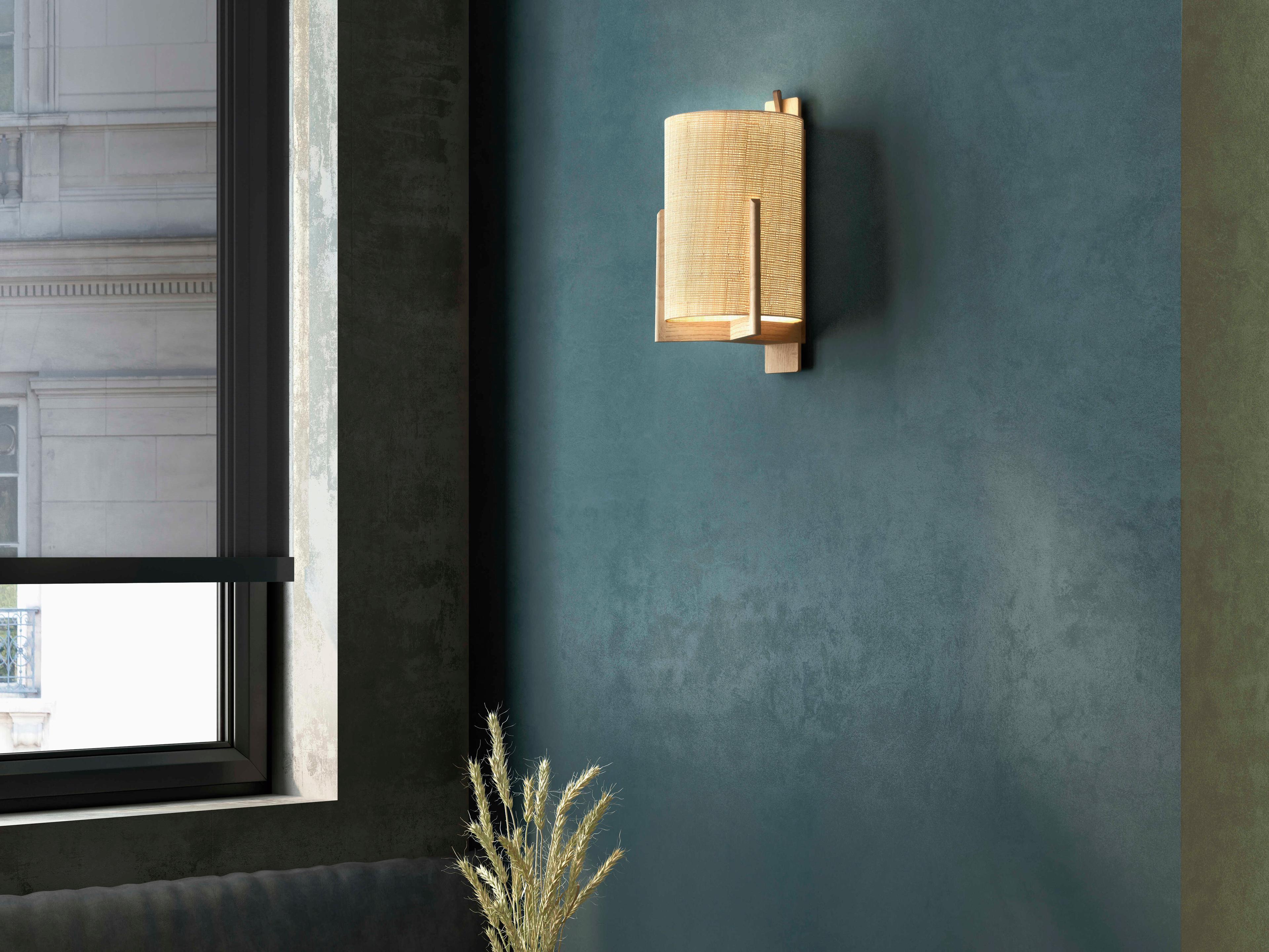 Carpyen Greta 1-Light Natural Oak Brown Wall Sconce