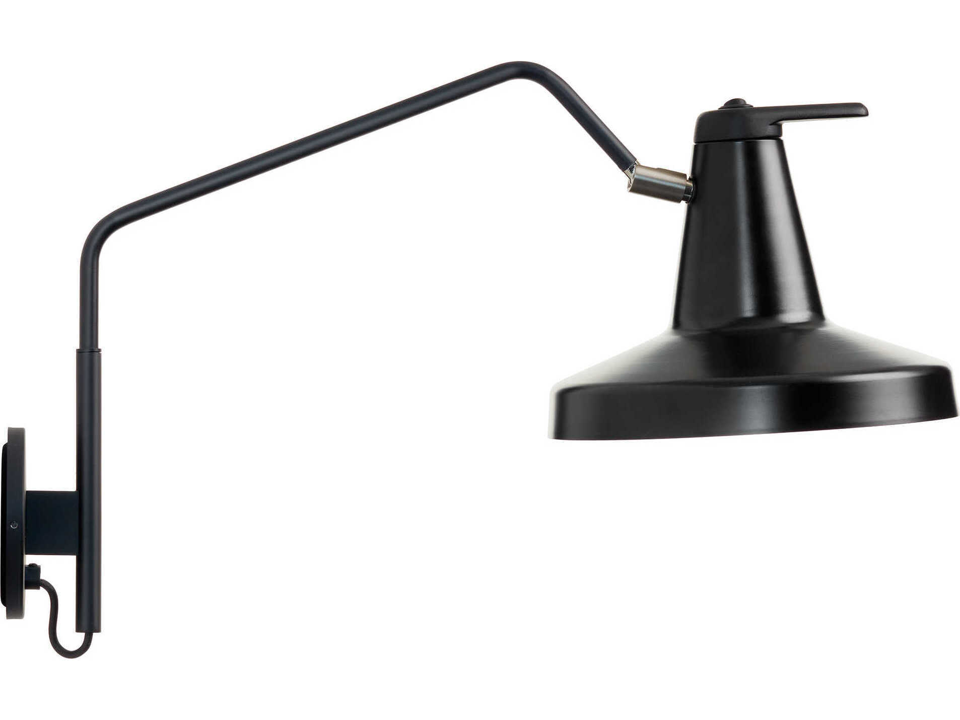 Carpyen Garcon 1-Light Black Swing Wall Sconce