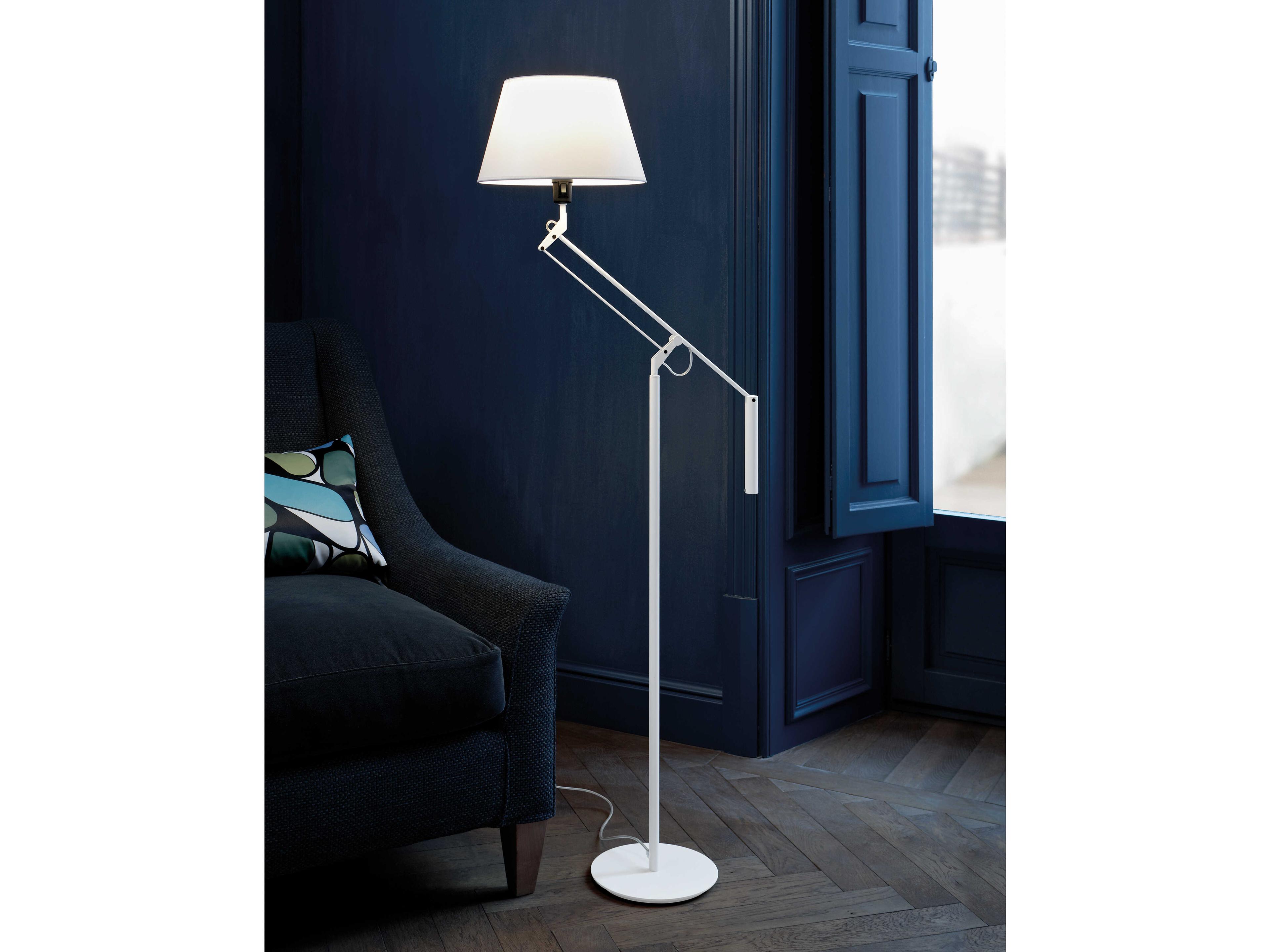 Carpyen Galilea White Cotton Floor Lamp
