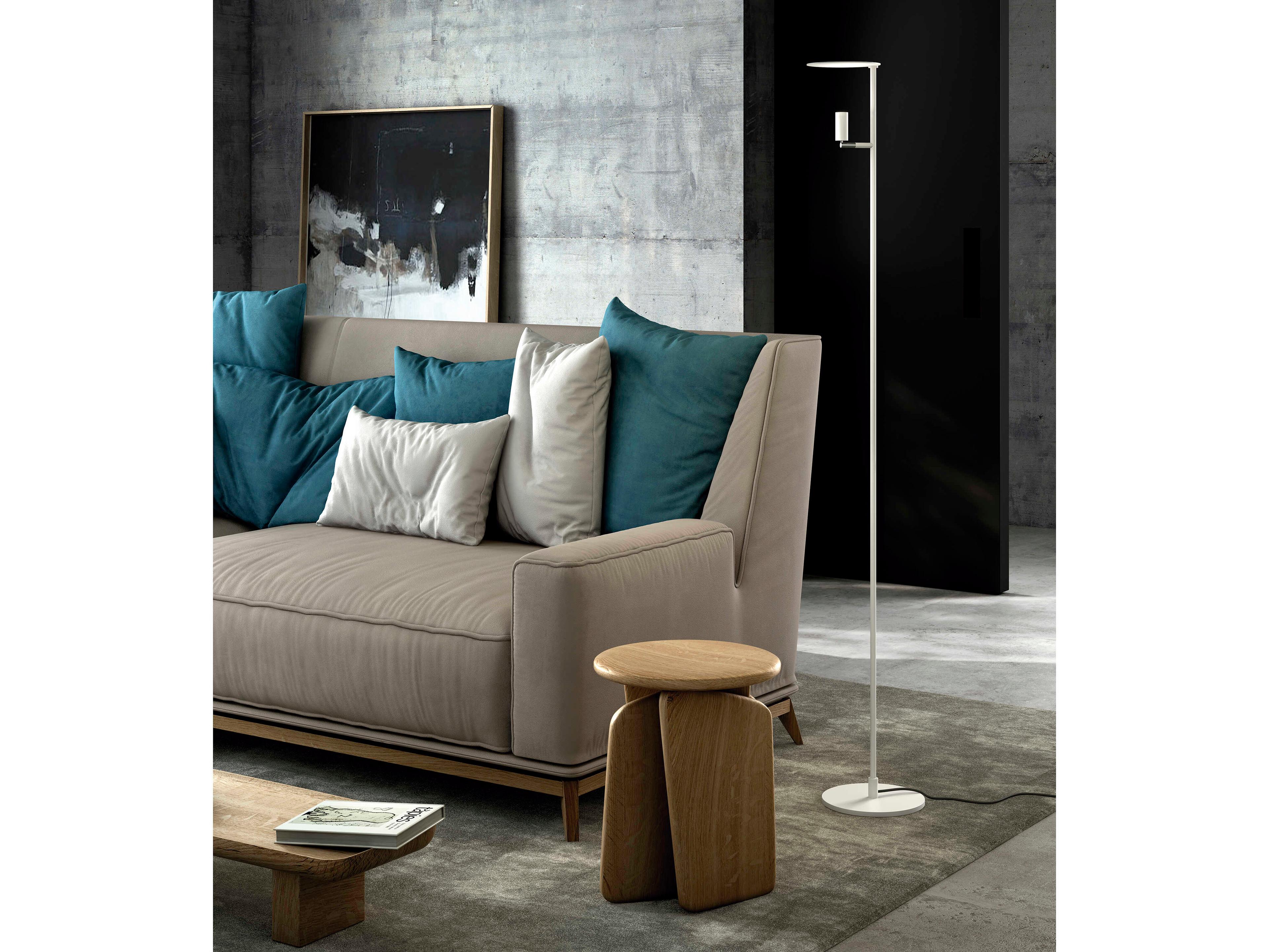 Carpyen Kelly White Nickel Floor Lamp