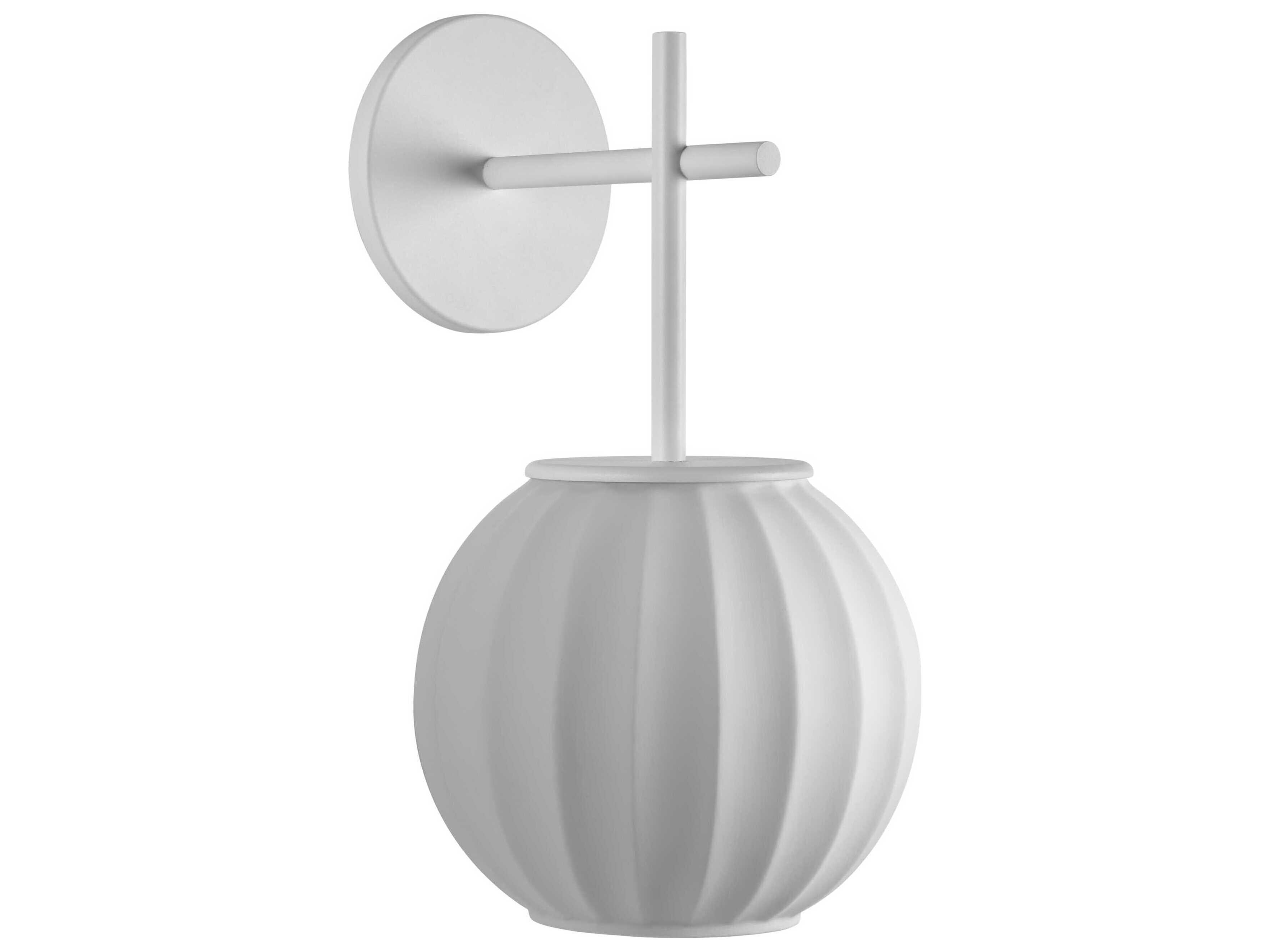 Carpyen Mei 1-Light White Wall Sconce