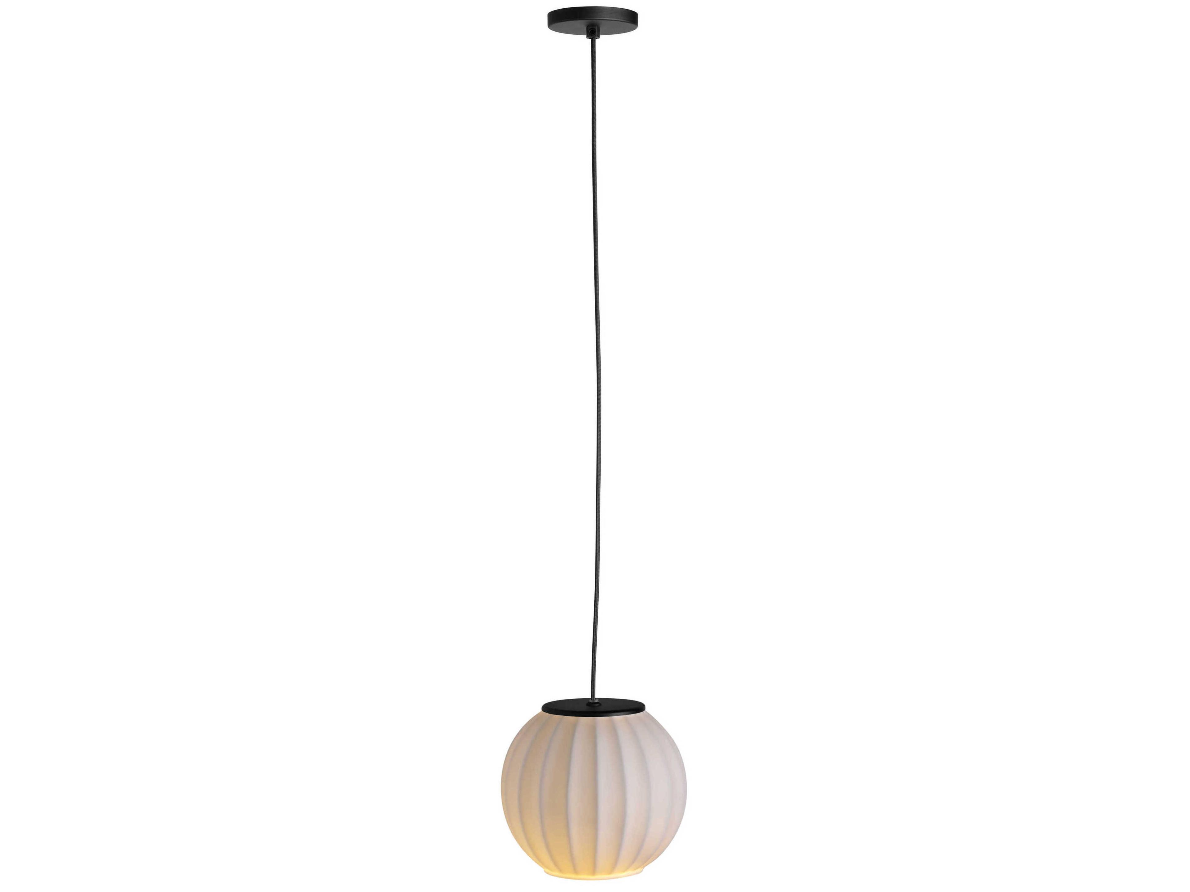 Carpyen Mei 1-Light Black Globe Mini Pendant