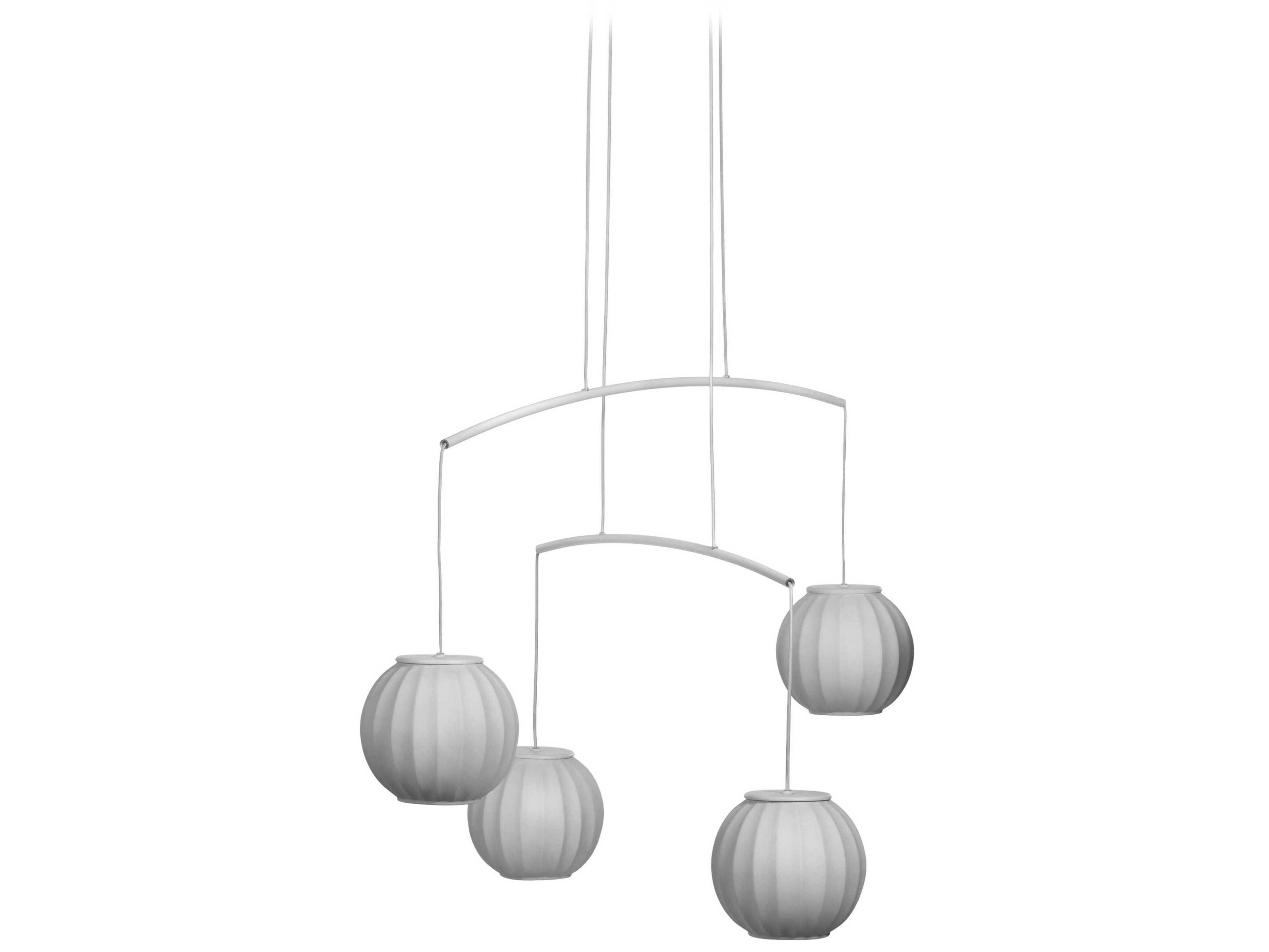 Carpyen Mei 4-Light White Globe Pendant