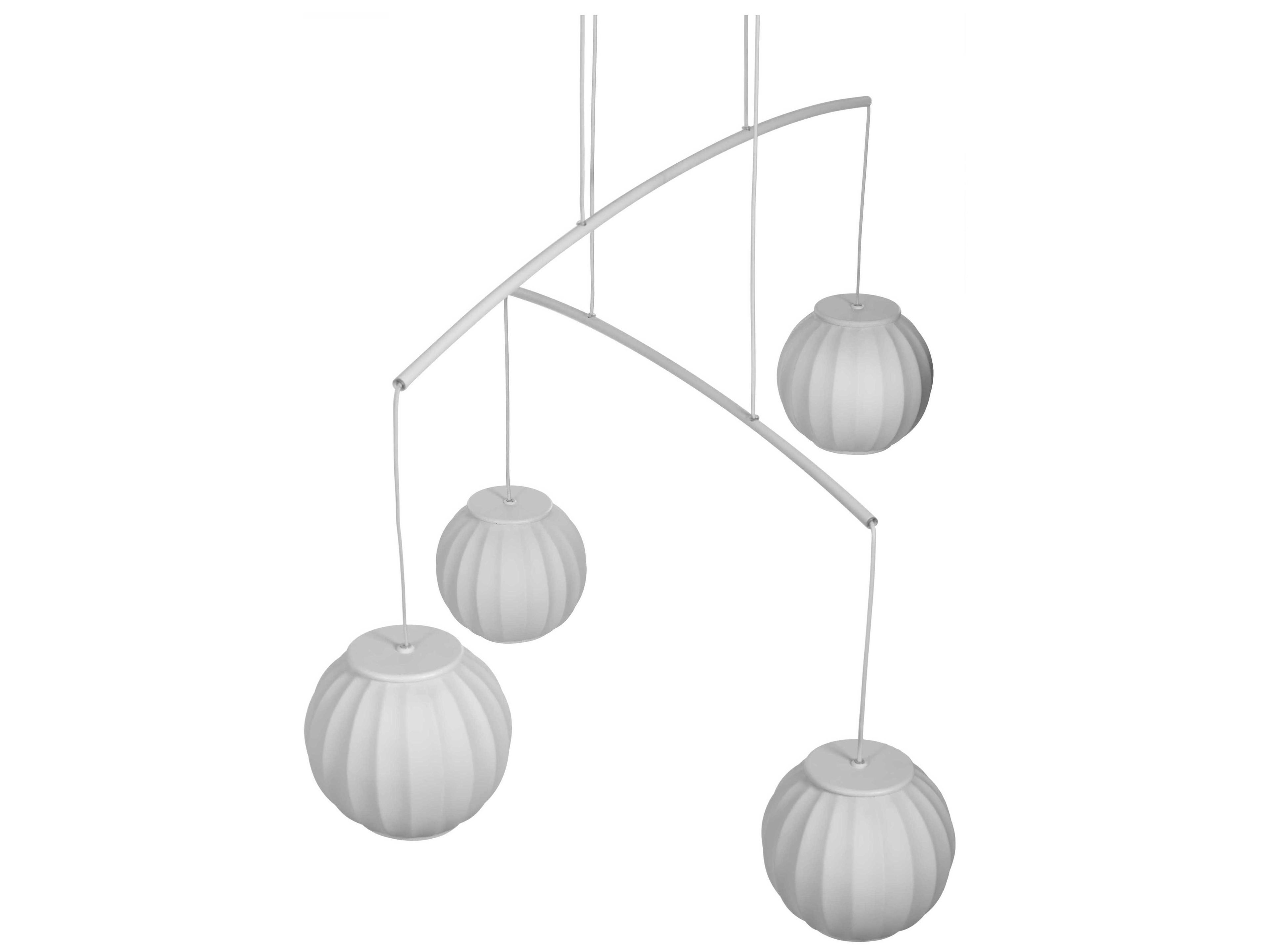 Carpyen Mei 4-Light White Globe Pendant