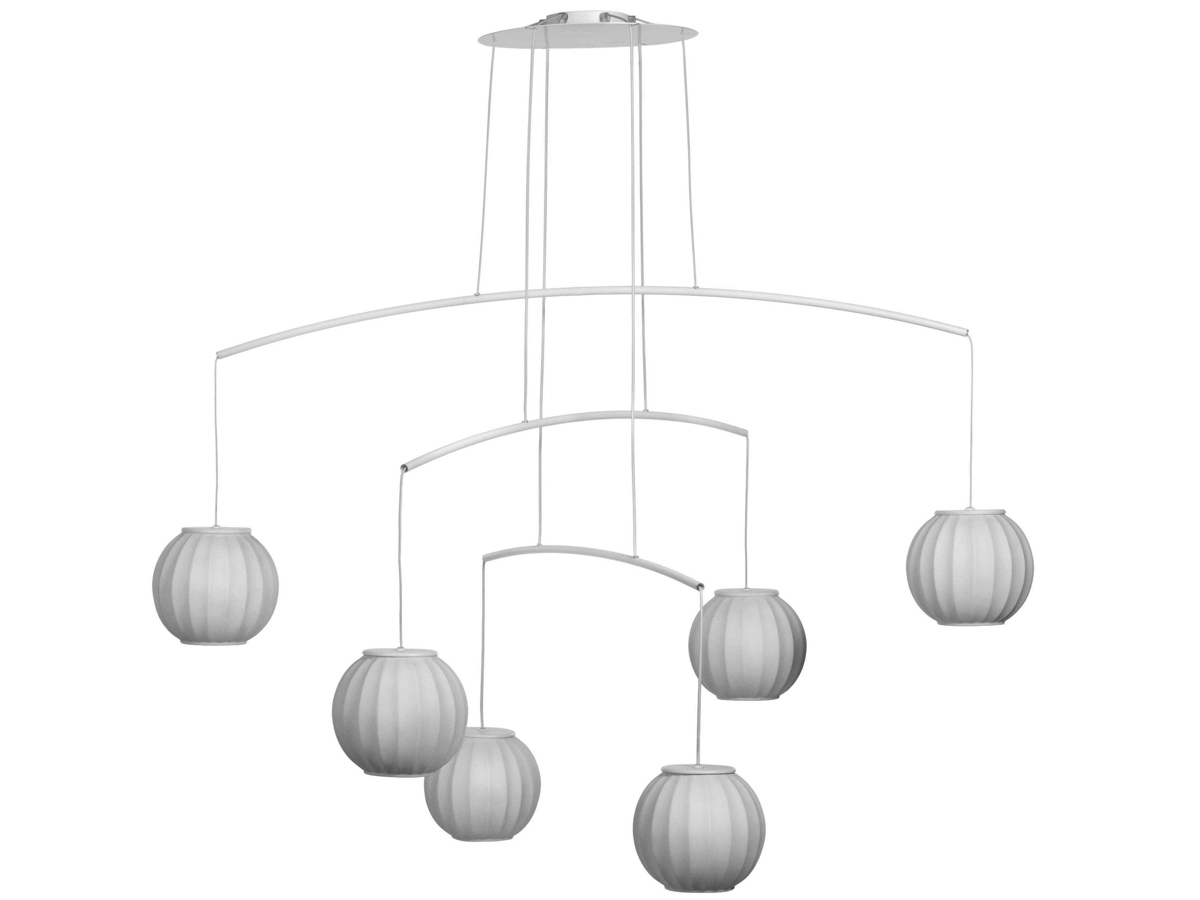Carpyen Mei 6-Light White Globe Pendant