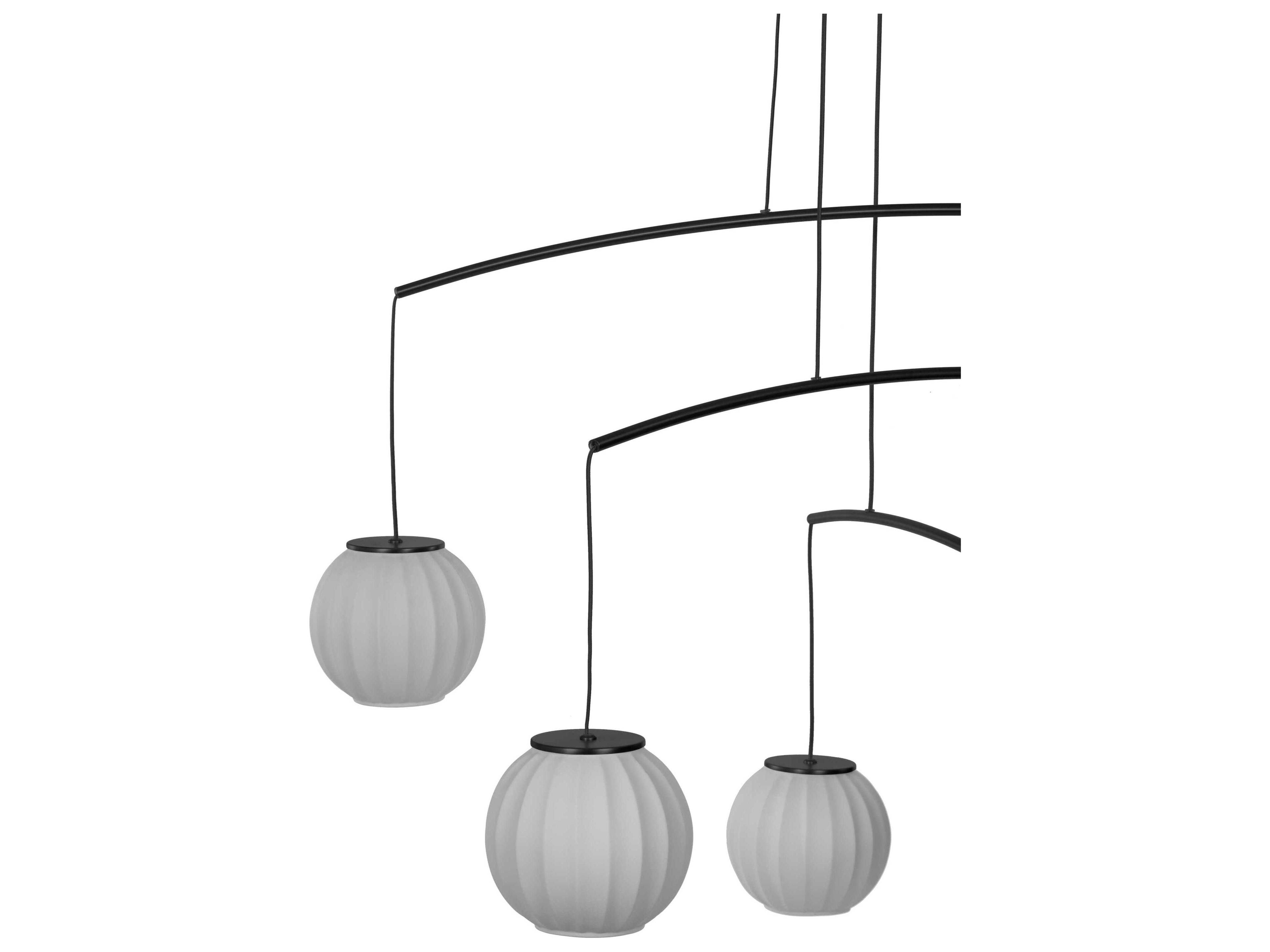 Carpyen Mei 6-Light Black Globe Pendant