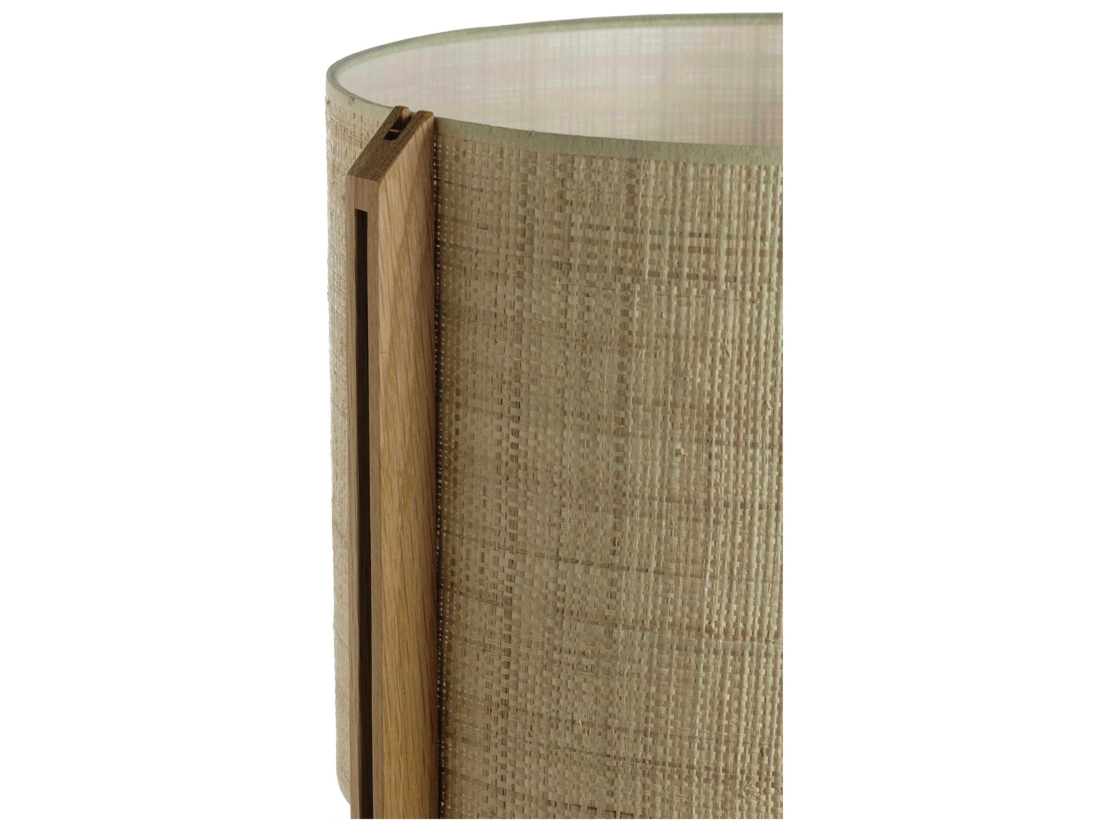 Carpyen Melina Natural Oak Saguran Fiber Brown Table Lamp