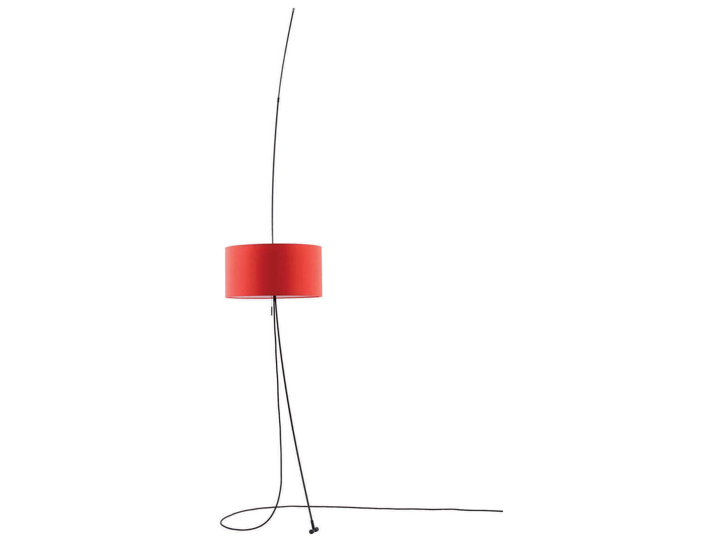 Carpyen Totora Black Red Cotton Floor Lamp