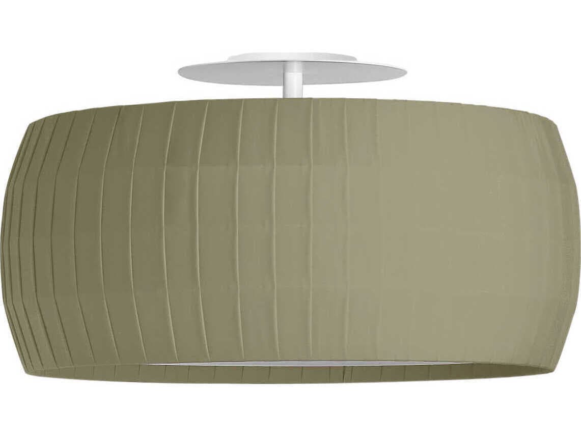 Carpyen Isamu 2-Light Olive Green Drum Semi Flush Mount