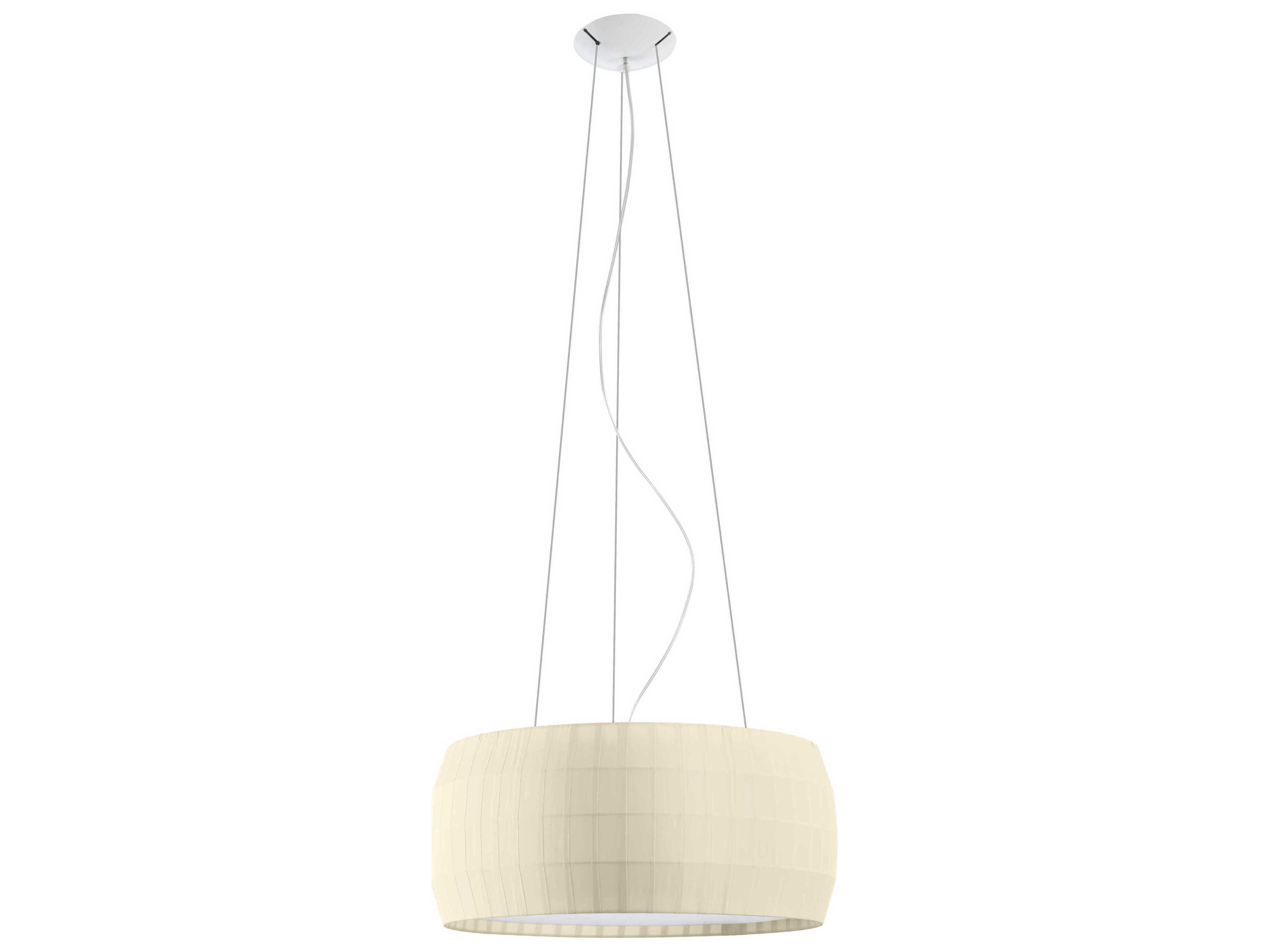 Carpyen Isamu 2-Light Pearl Off White Drum Pendant