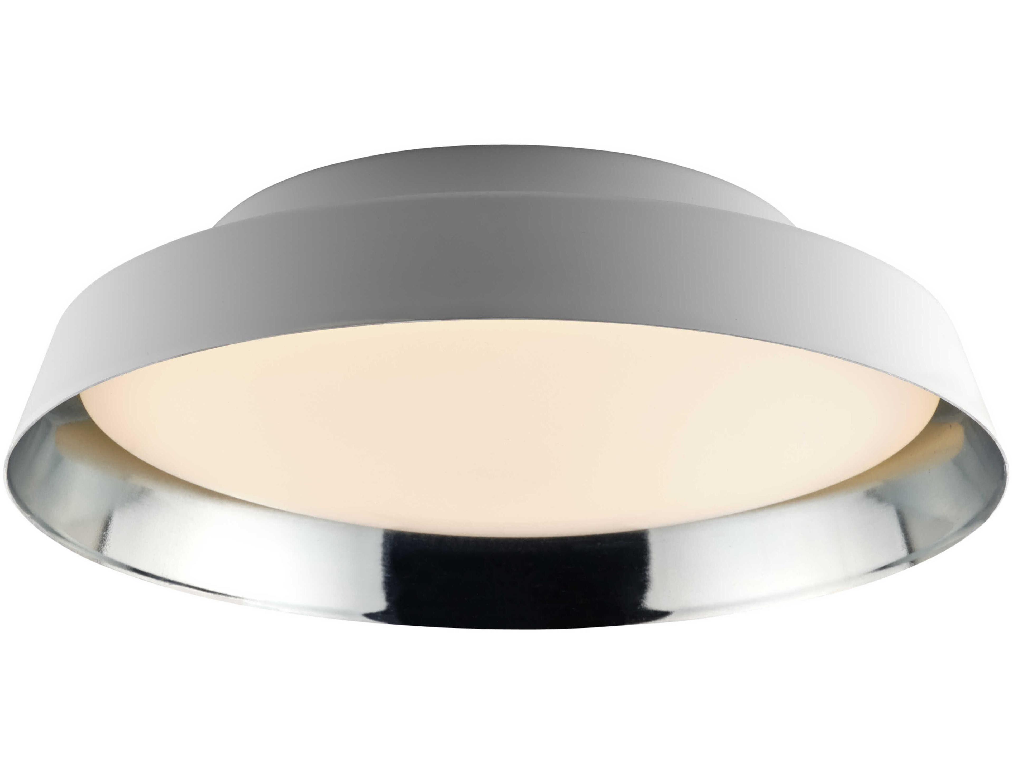 Carpyen Boop White Blue Grey Metallic Round Flush Mount