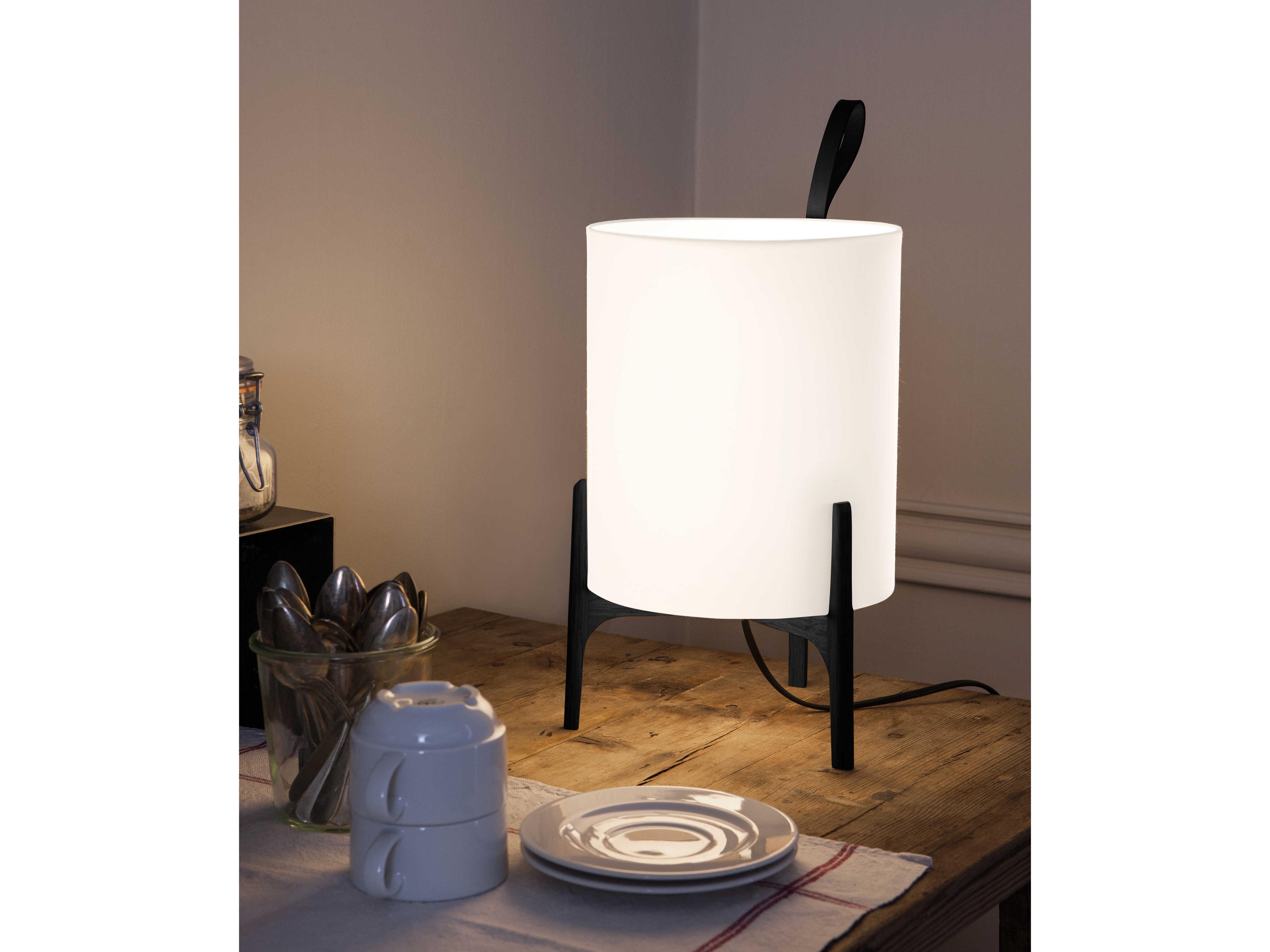 Carpyen Greta Black Oak Table Lamp