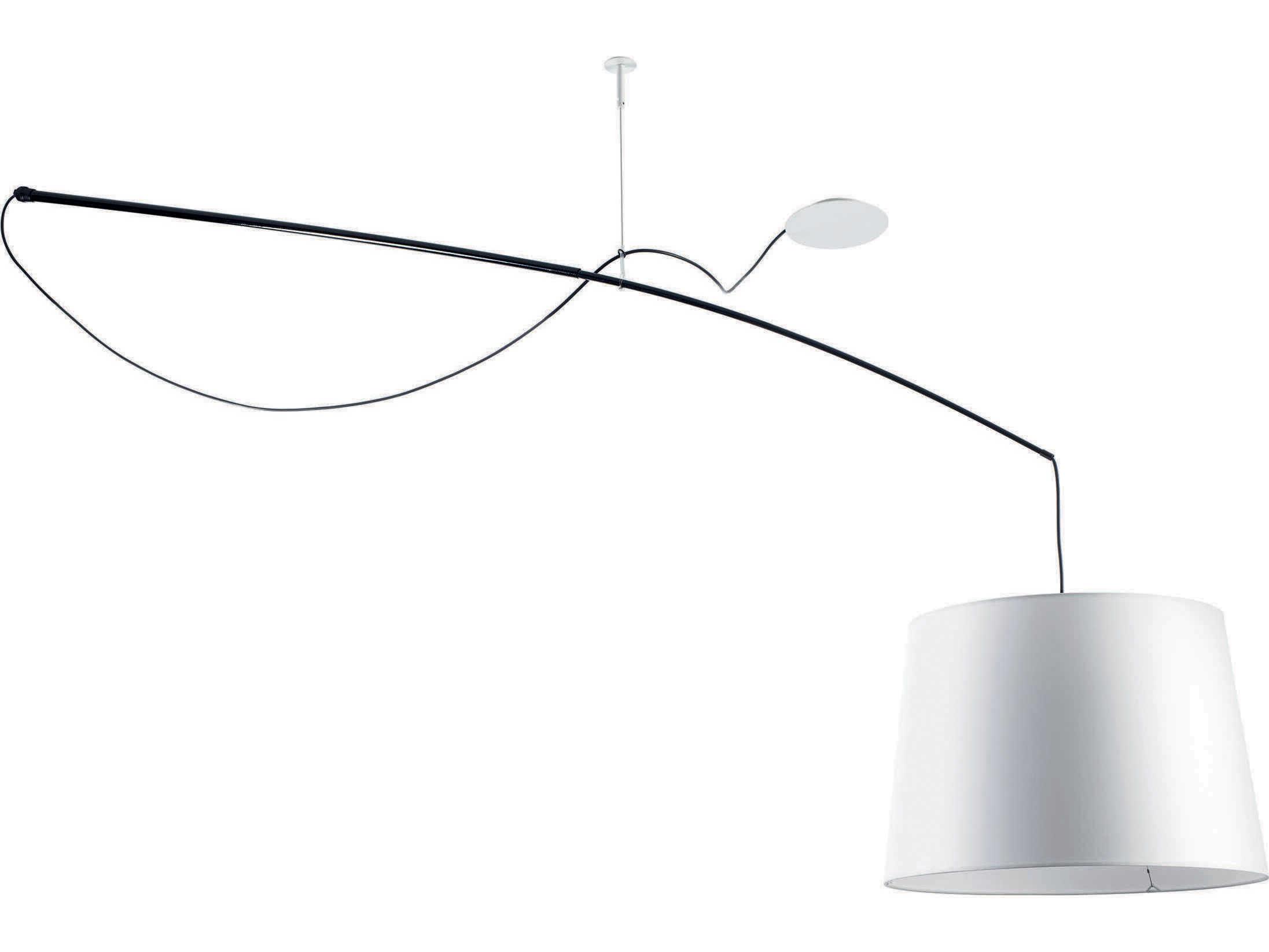 Carpyen Robinson 1-Light Black Flexible Fiber Drum Pendant