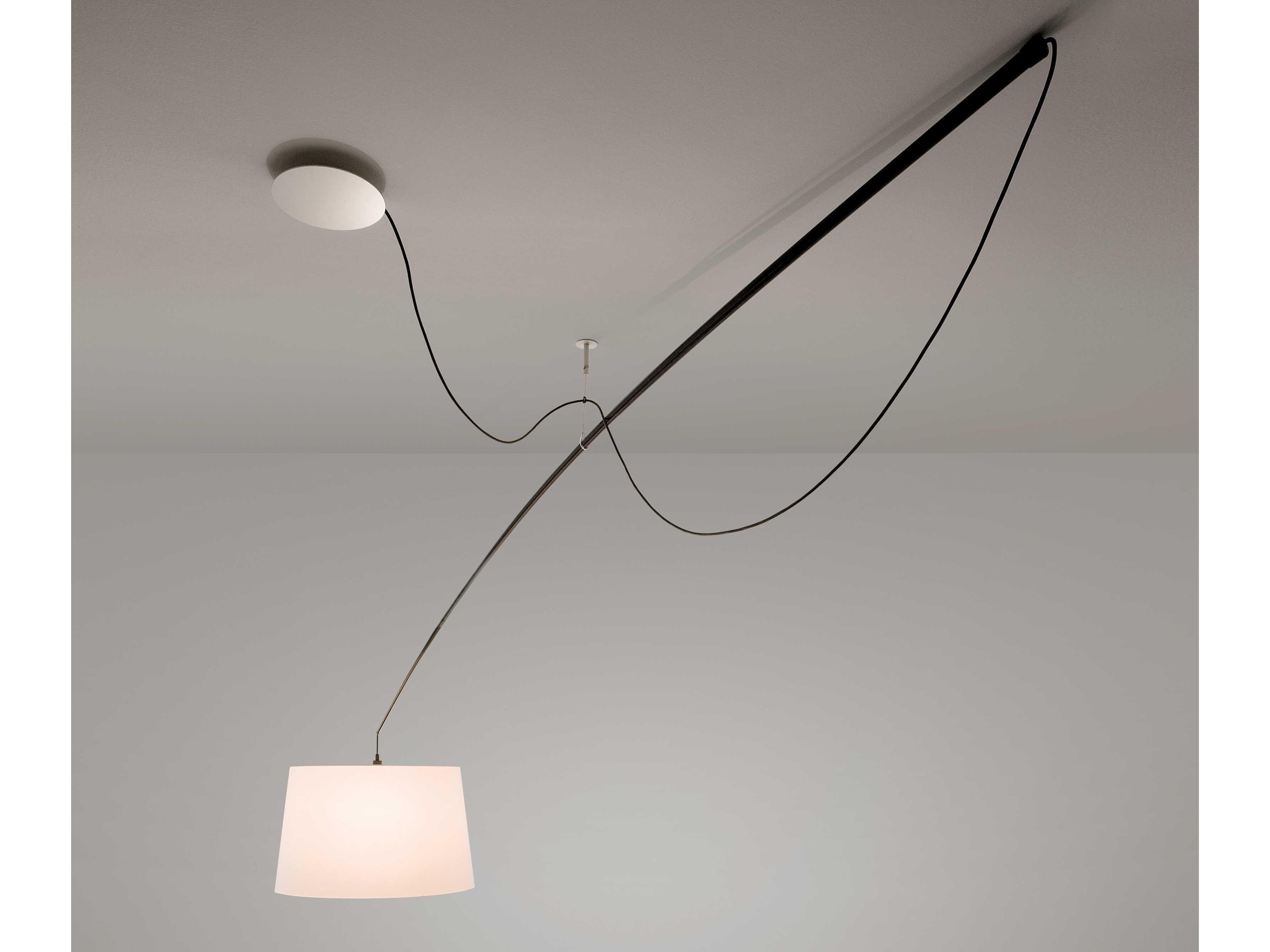 Carpyen Robinson 1-Light Black Flexible Fiber Drum Pendant