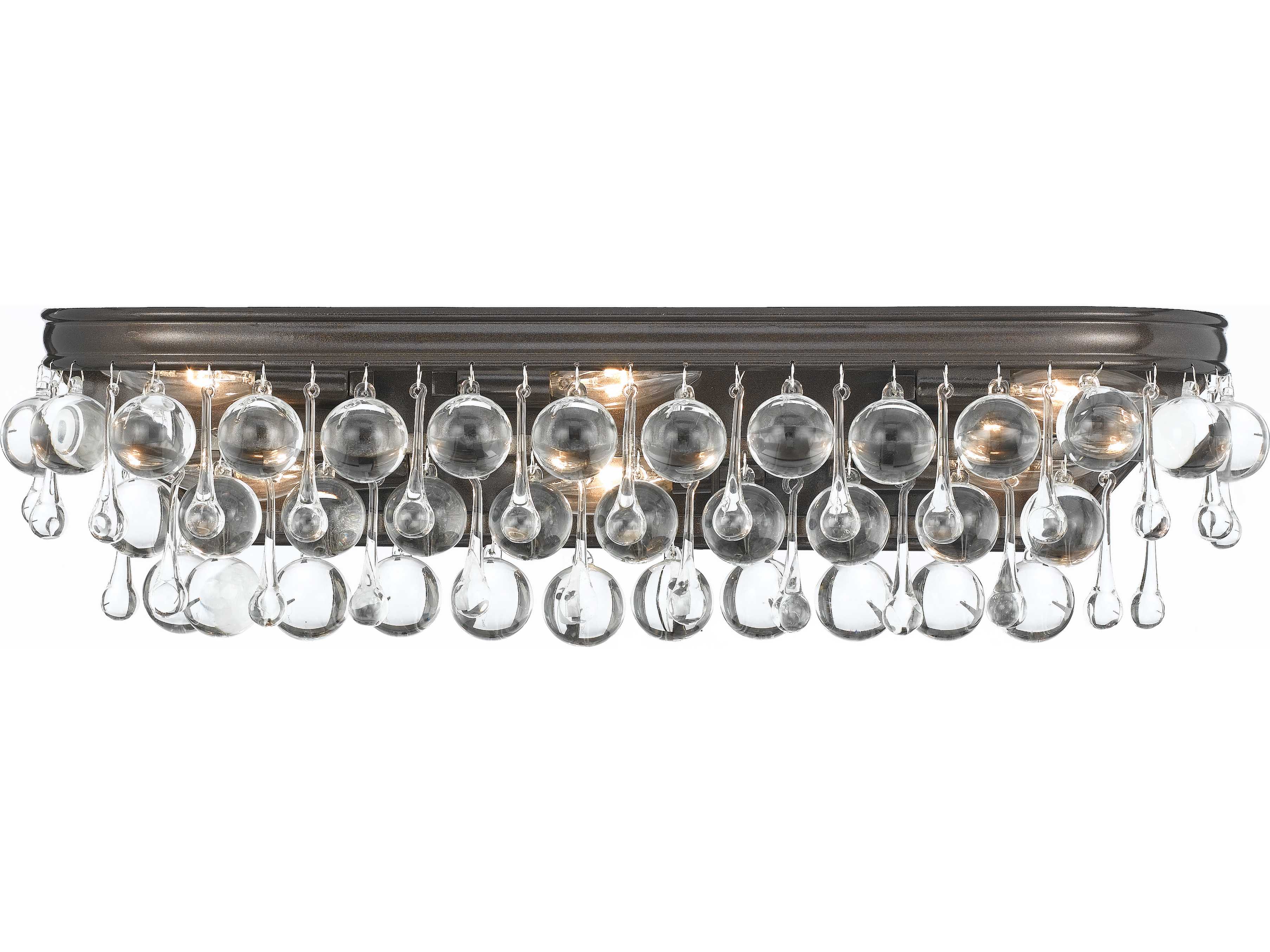 Crystorama Calypso 6-Light Chrome Crystal Glass Vanity Light