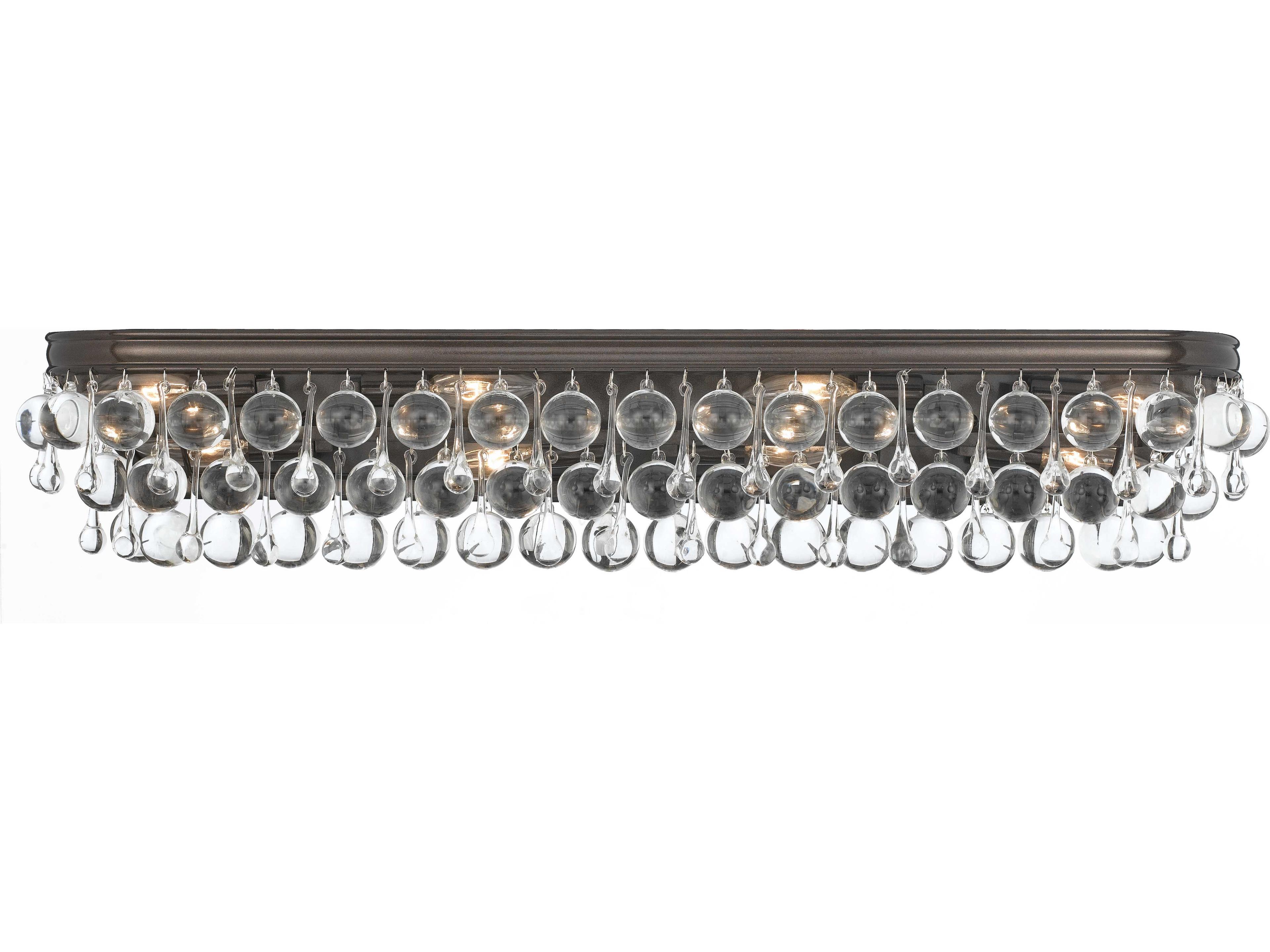 Crystorama Calypso 8-Light Chrome Crystal Glass Vanity Light