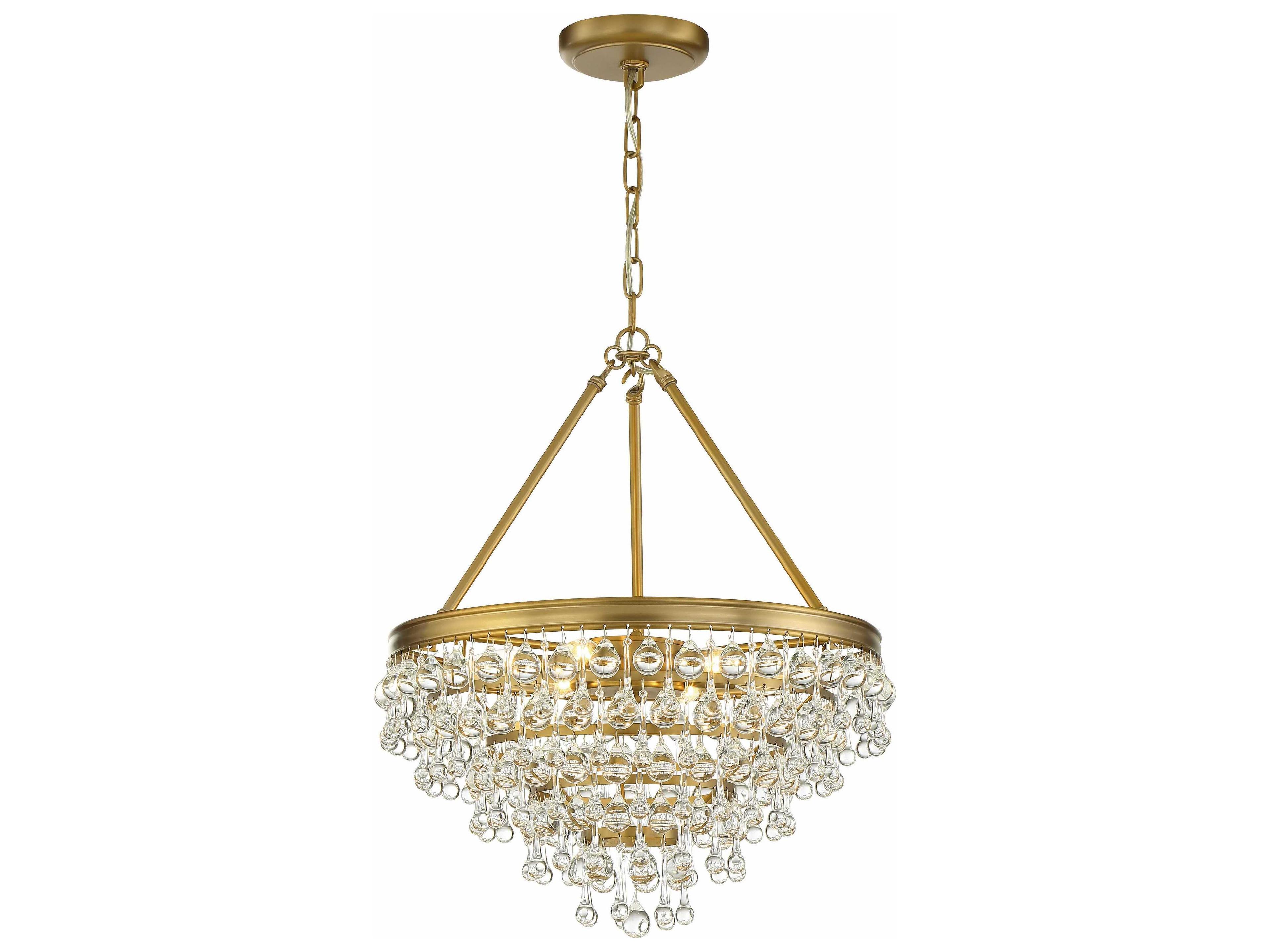 Crystorama Calypso 6-Light Chrome Crystal Glass Candelabra Tiered Chandelier