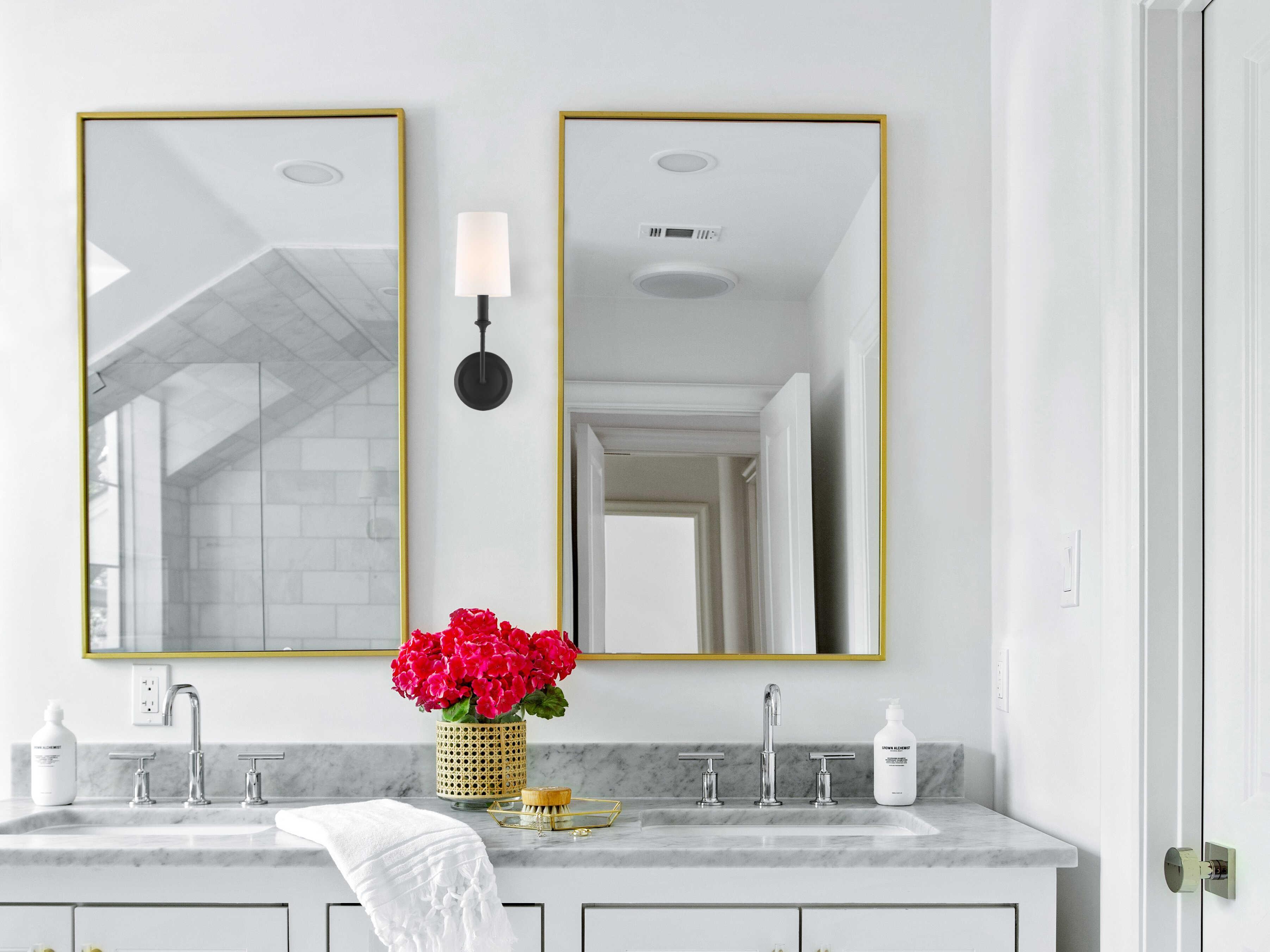 Crystorama Sylvan 1-Light Black Forged Wall Sconce