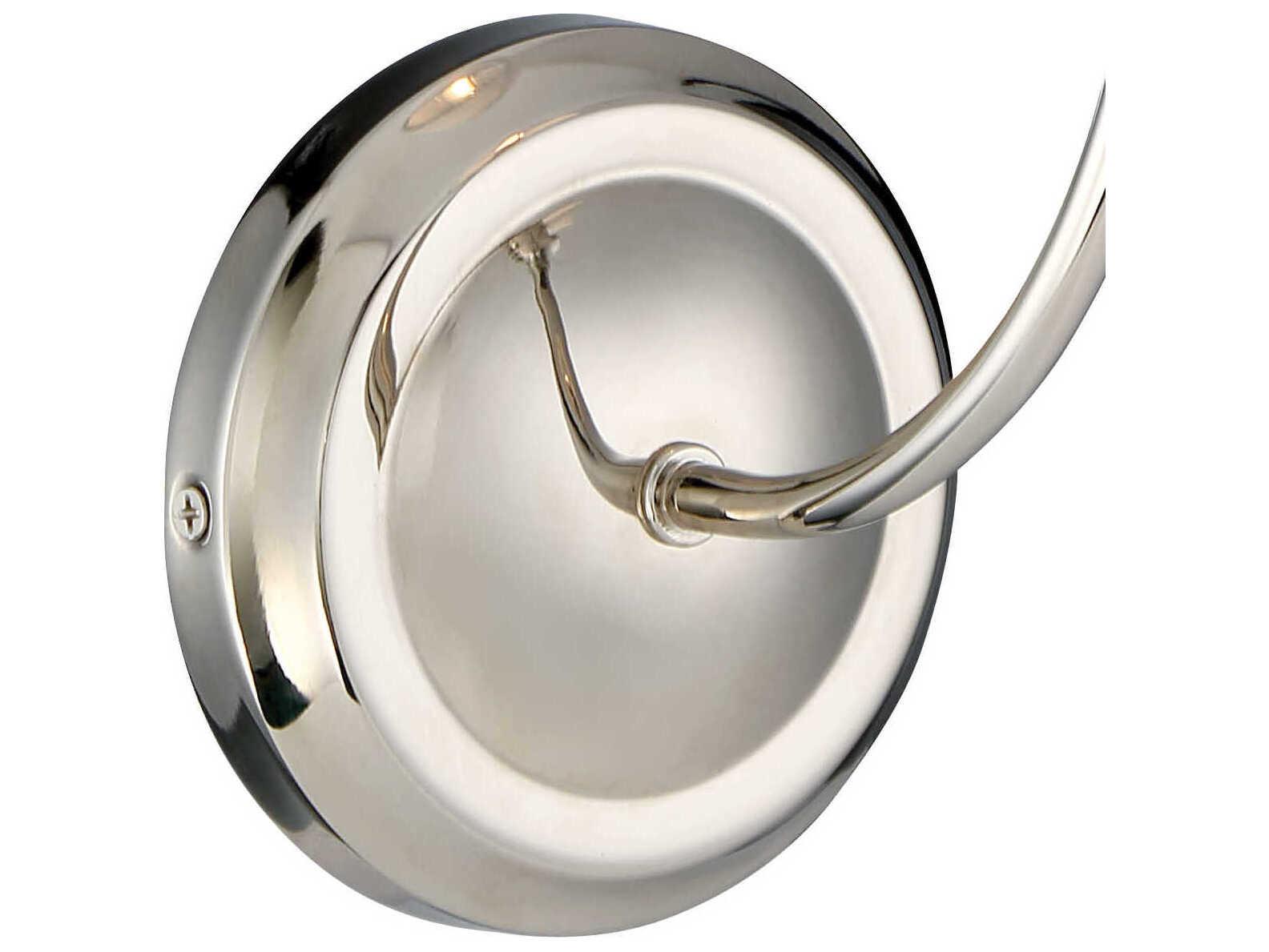 Crystorama Sylvan 1-Light Polished Nickel Wall Sconce