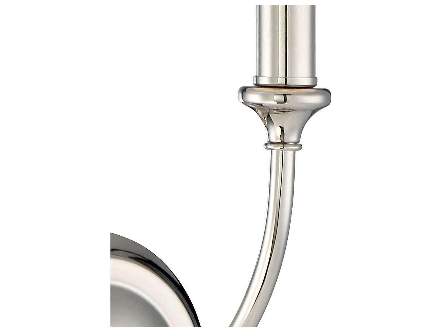 Crystorama Sylvan 1-Light Polished Nickel Wall Sconce