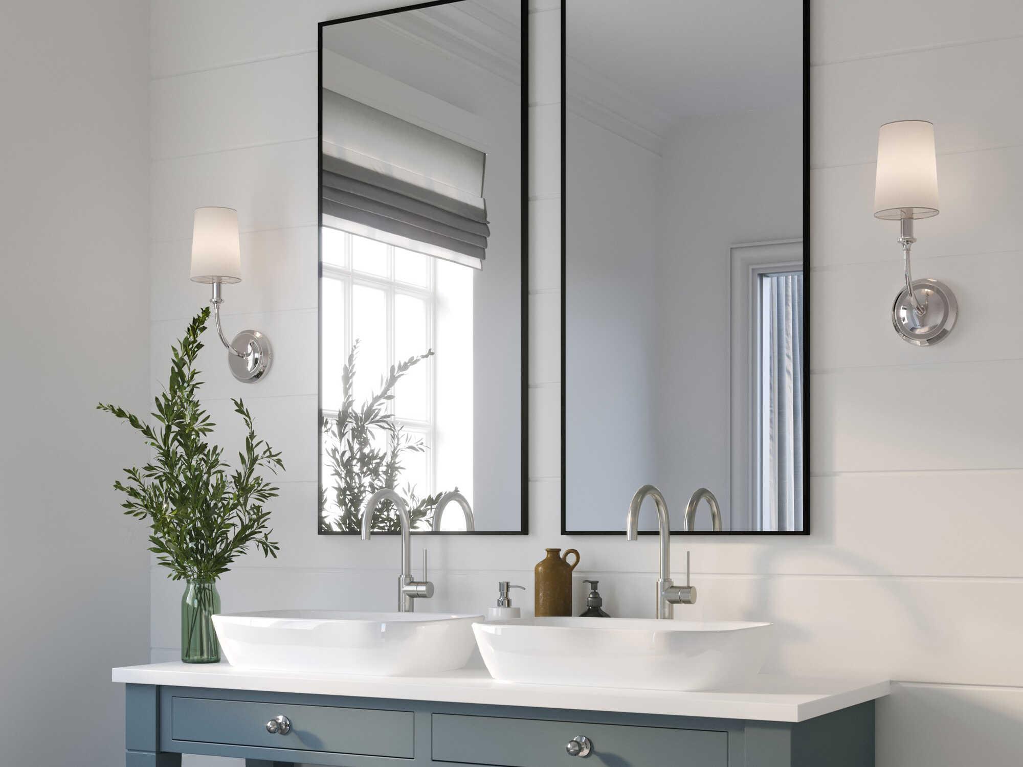 Crystorama Sylvan 1-Light Polished Nickel Wall Sconce