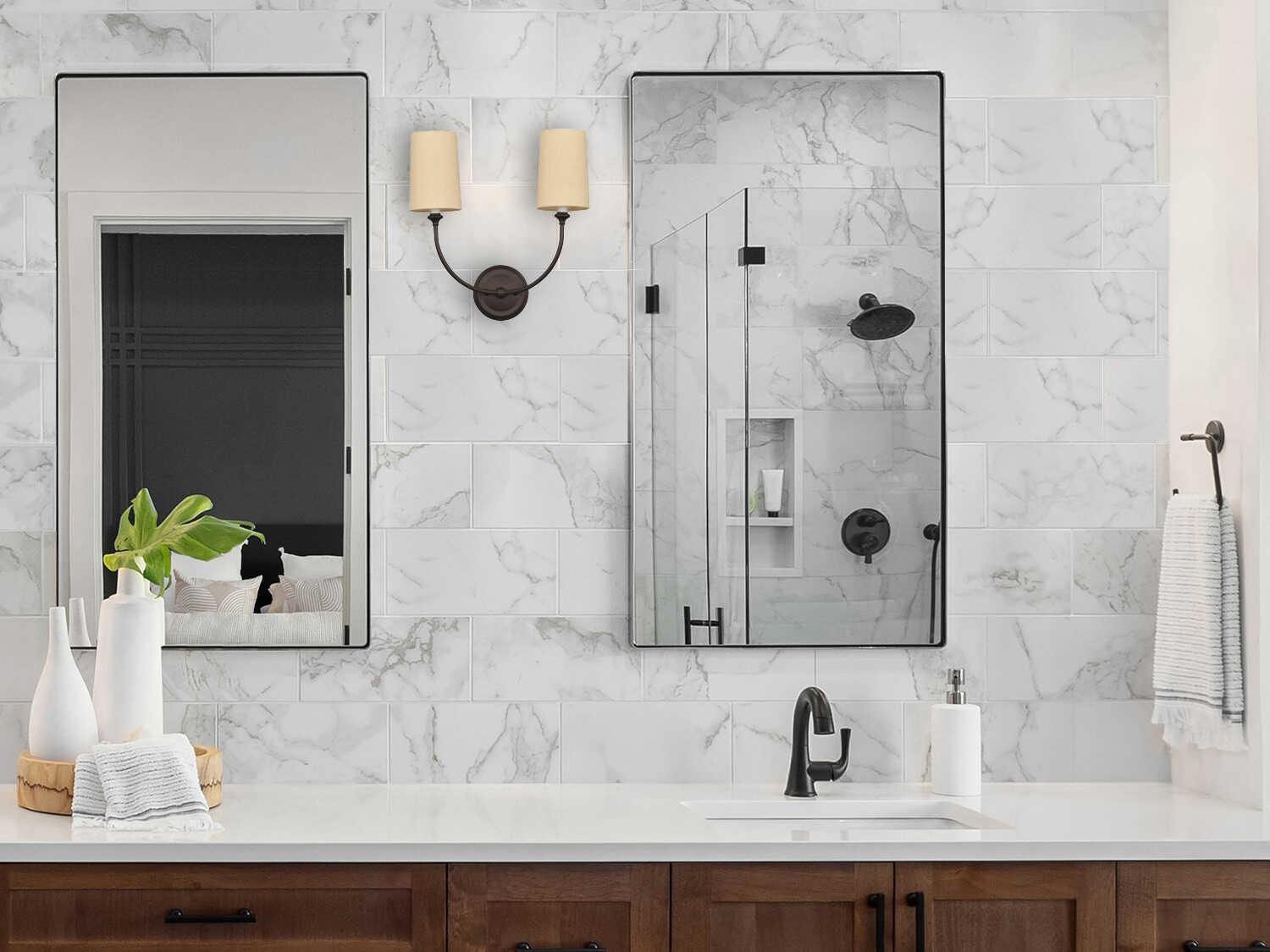 Crystorama Sylvan 2-Light Bronze Wall Sconce