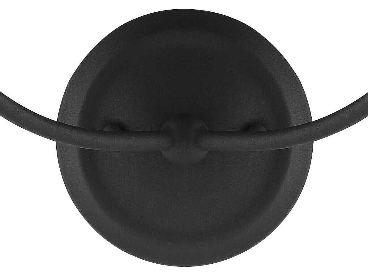 Crystorama Sylvan 2-Light Black Forged Wall Sconce