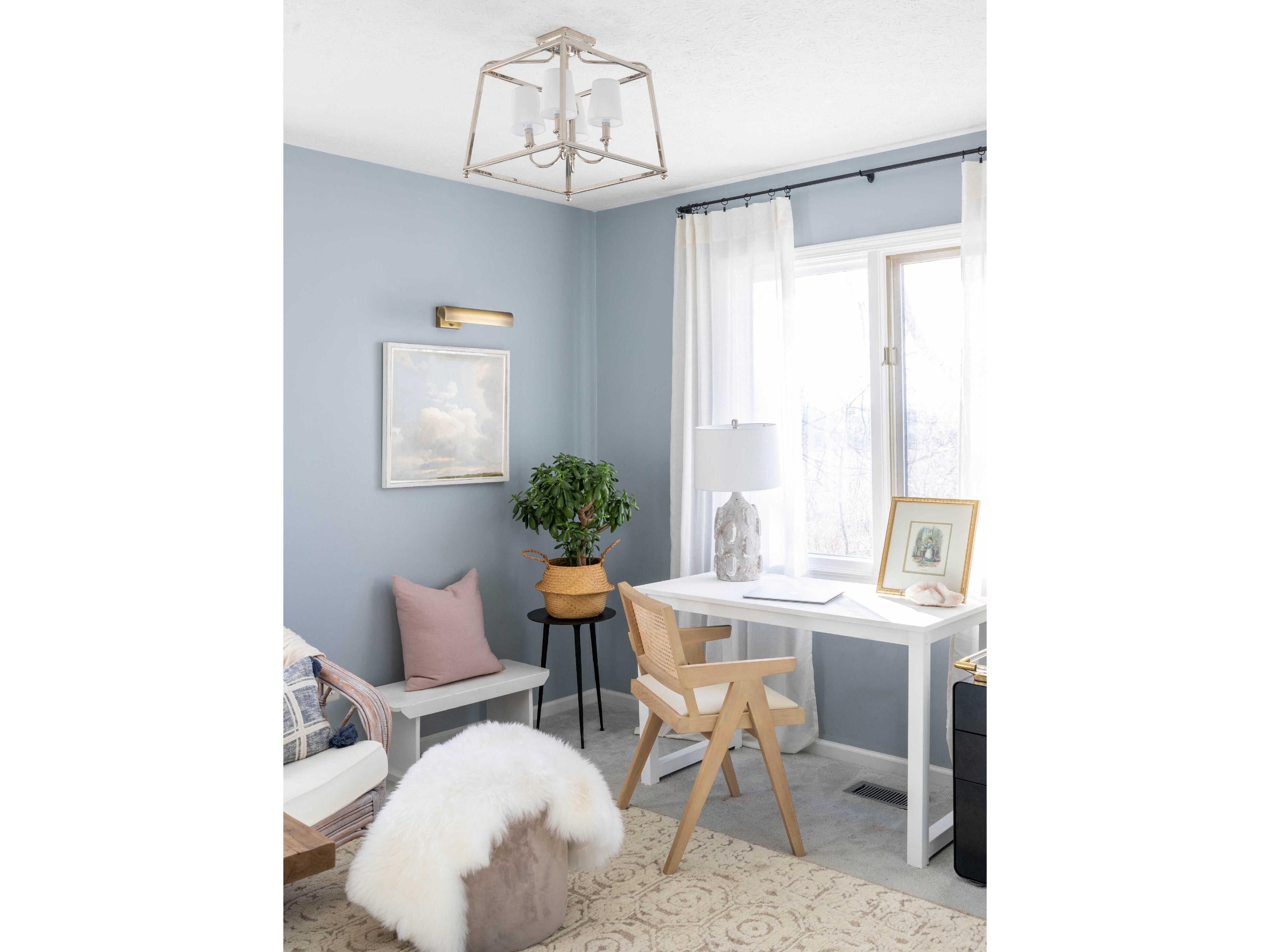 Crystorama Sylvan 4-Light Bronze Empire Semi Flush Mount