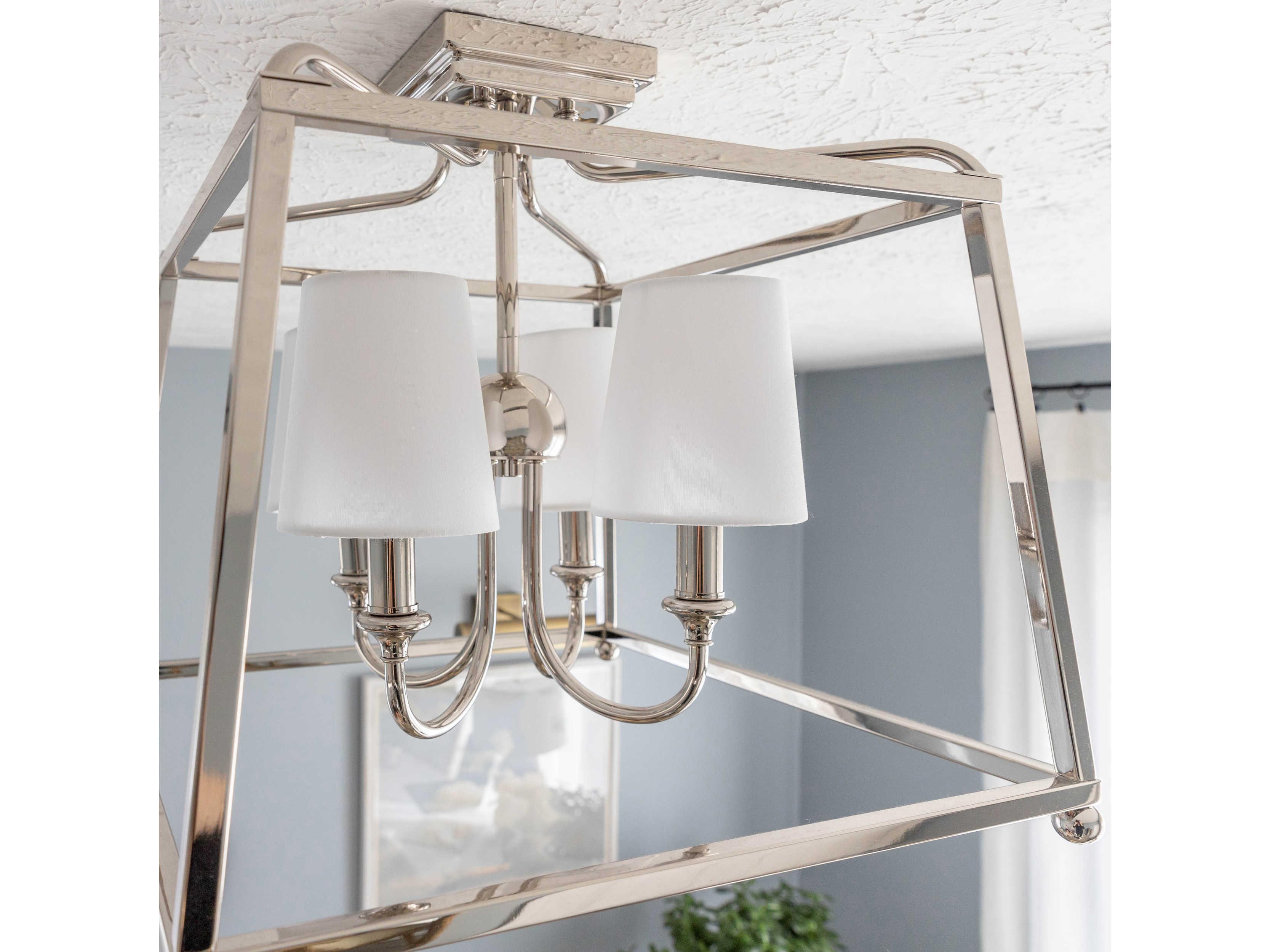 Crystorama Sylvan 4-Light Bronze Empire Semi Flush Mount
