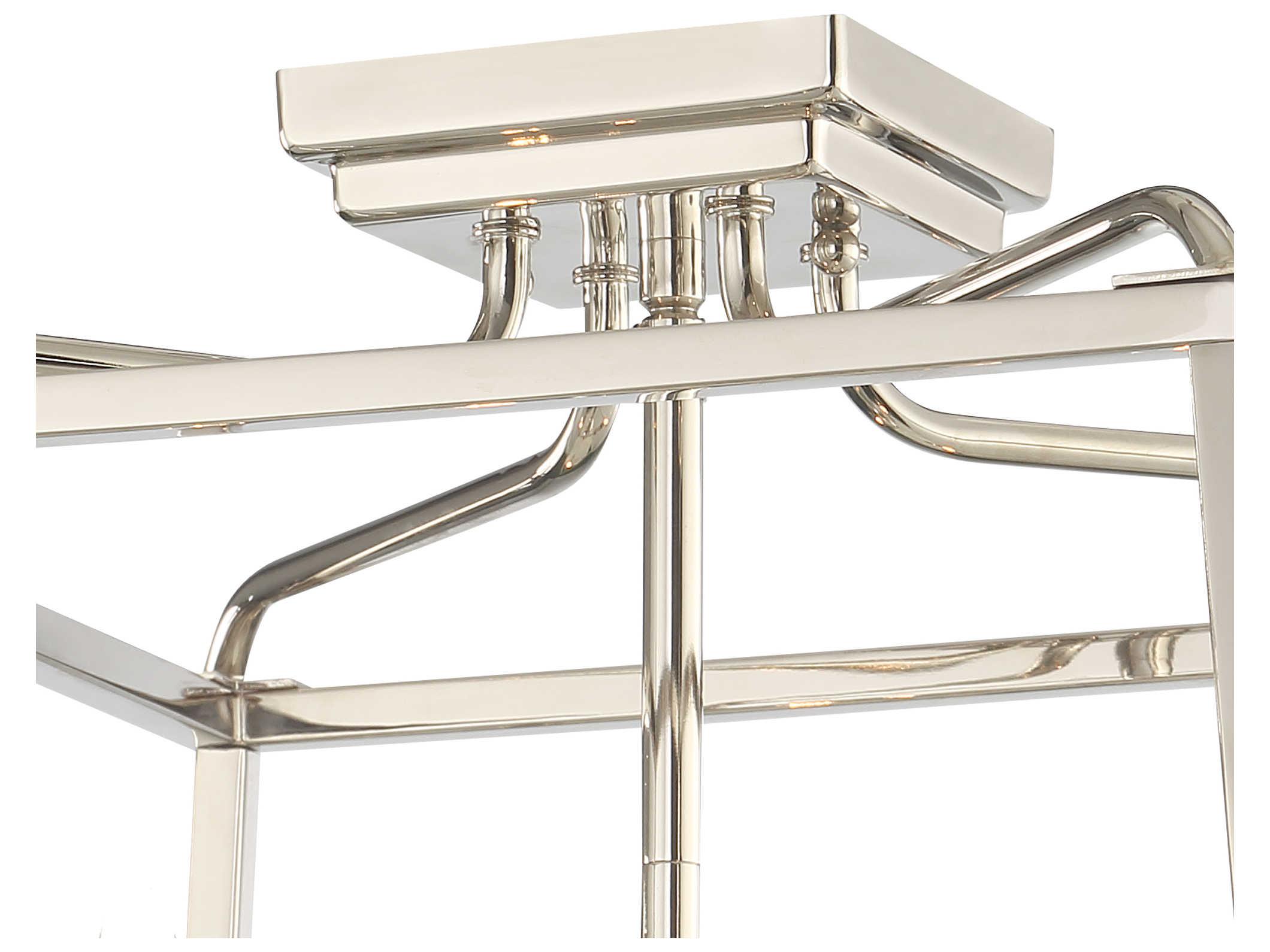 Crystorama Sylvan 4-Light Black Semi Flush Mount