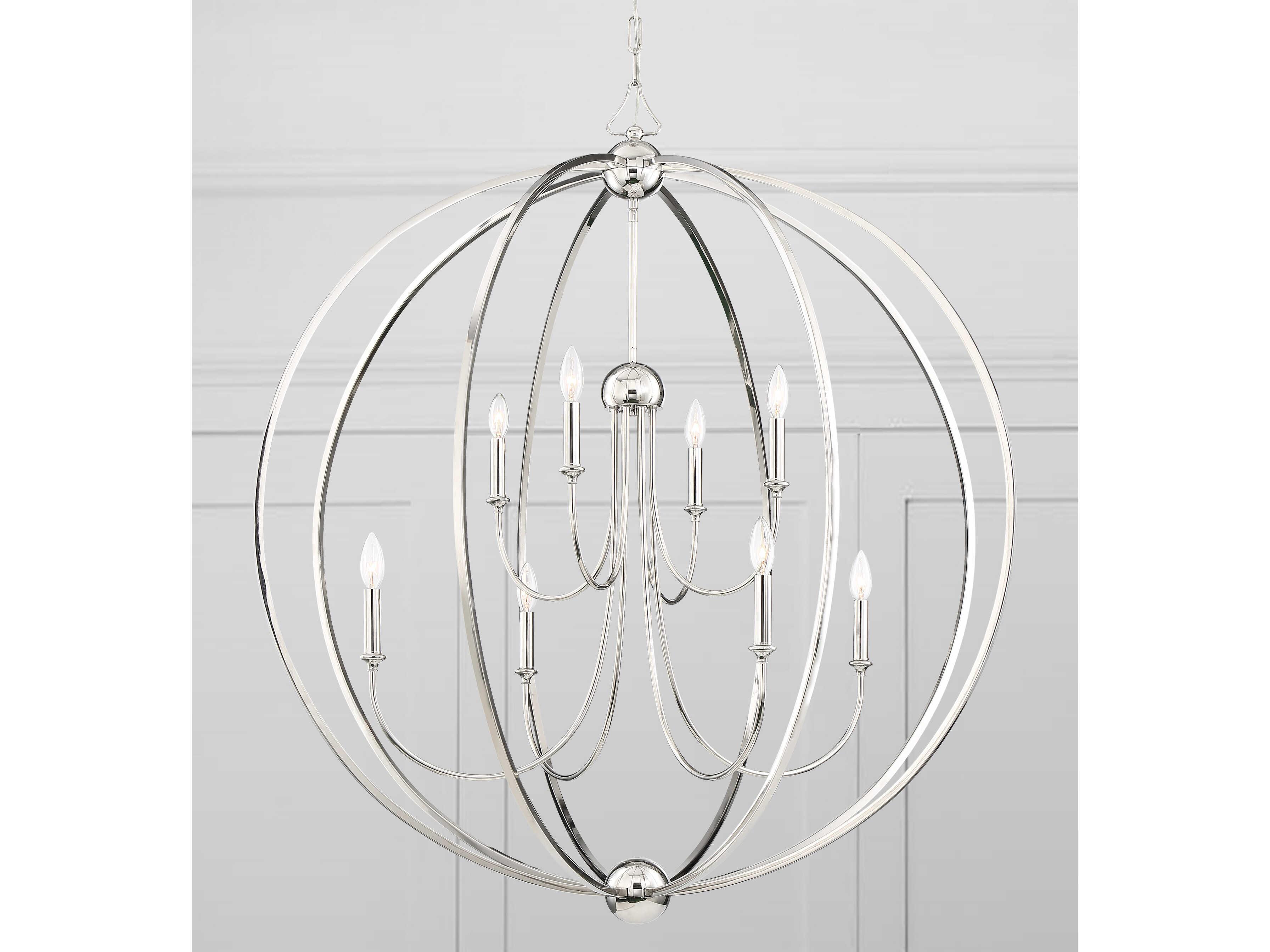 Crystorama Sylvan 8-Light Nickel Candelabra Tiered Chandelier