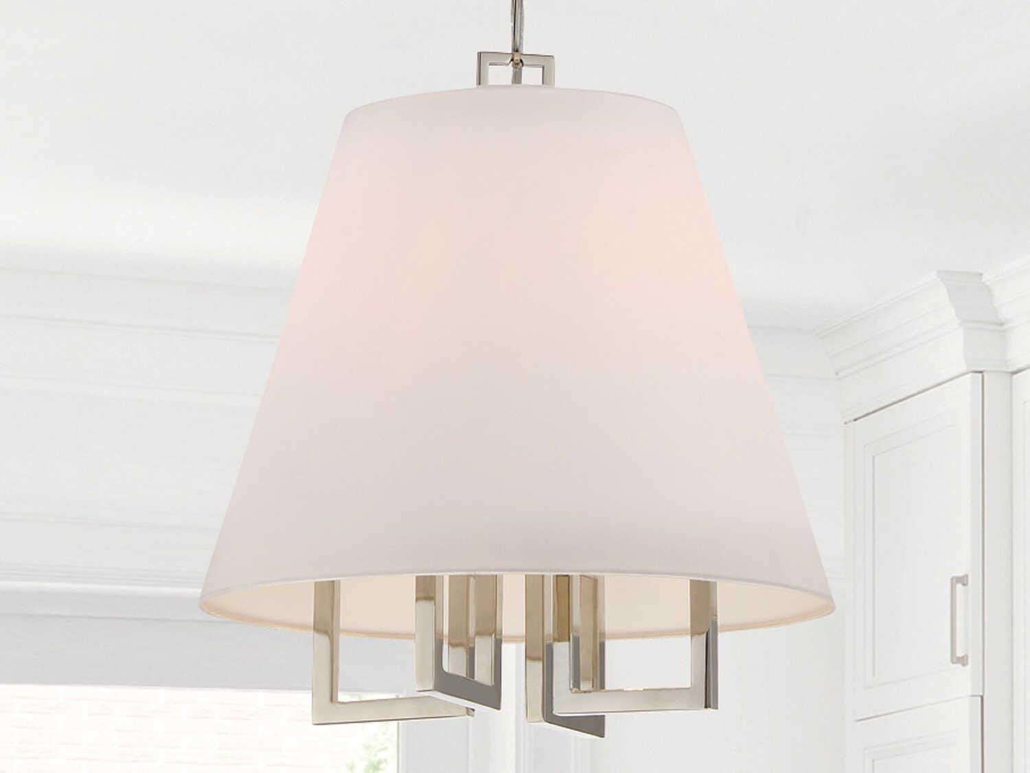 Crystorama Westwood 4-Light Polished Nickel Candelabra Empire Chandelier