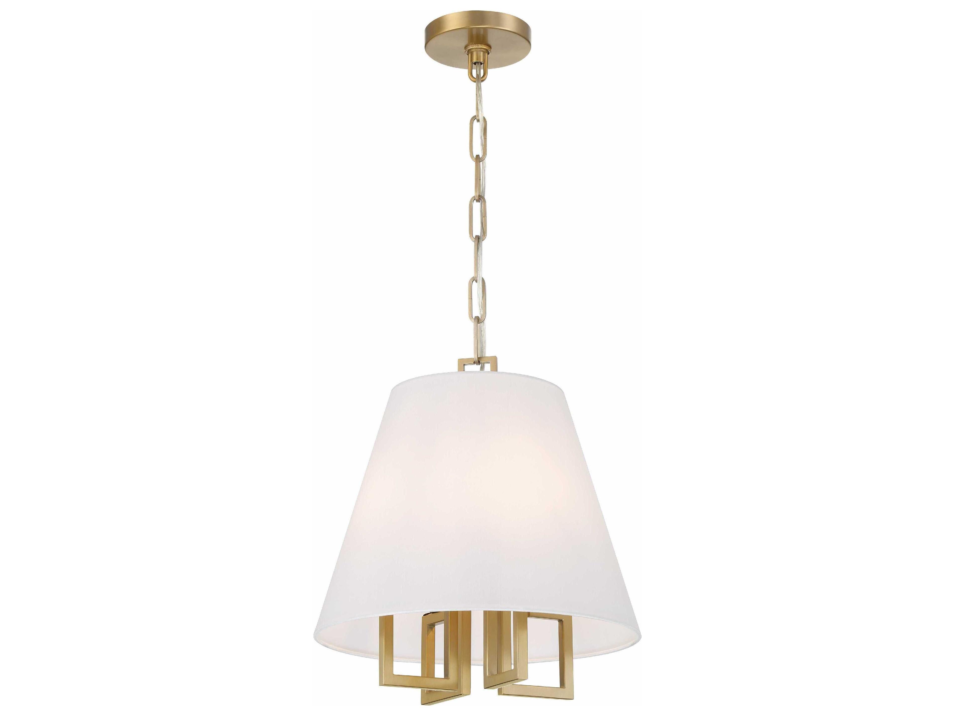 Crystorama Westwood 4-Light Vibrant Gold White Empire Pendant