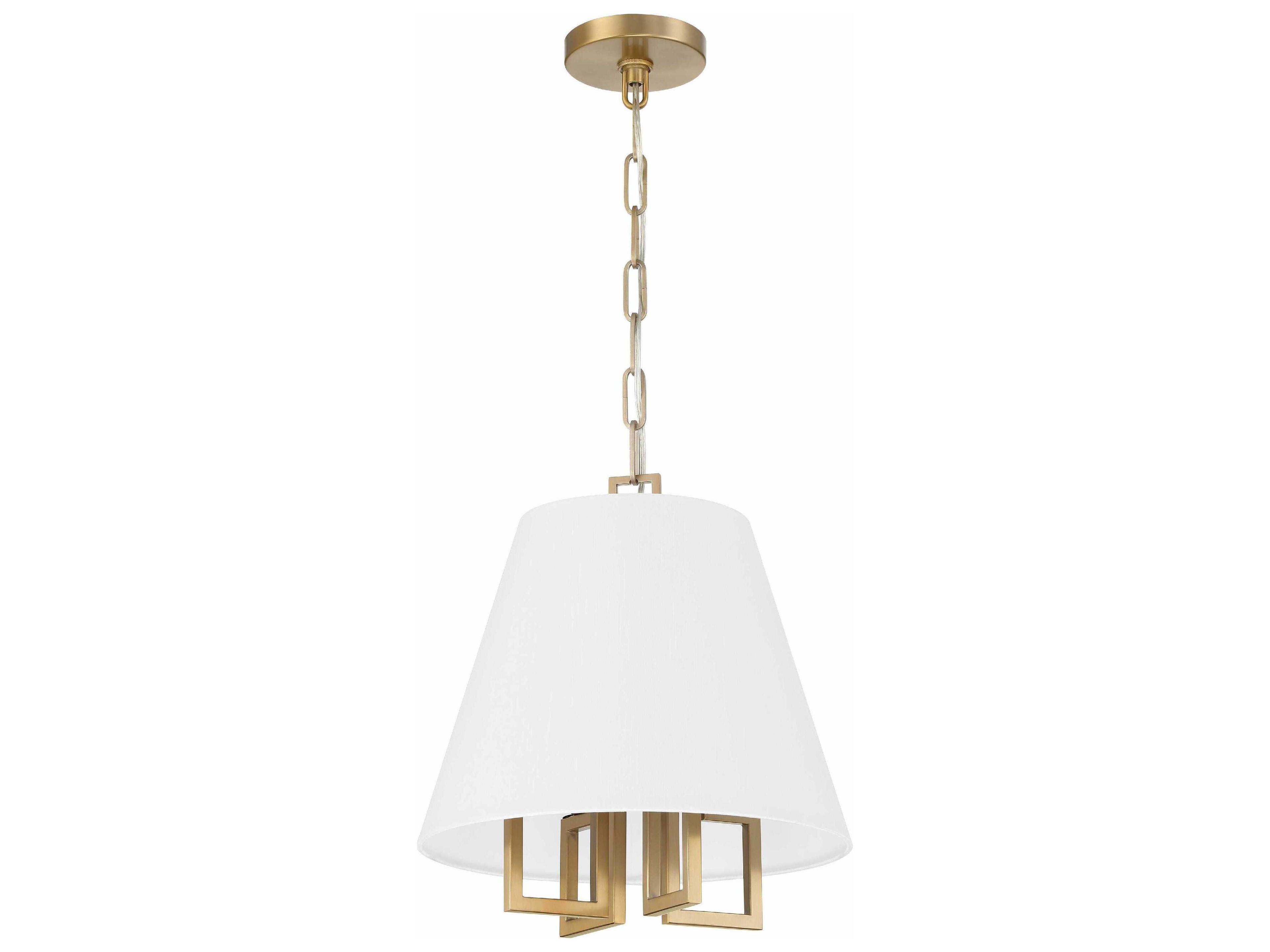 Crystorama Westwood 4-Light Vibrant Gold White Empire Pendant