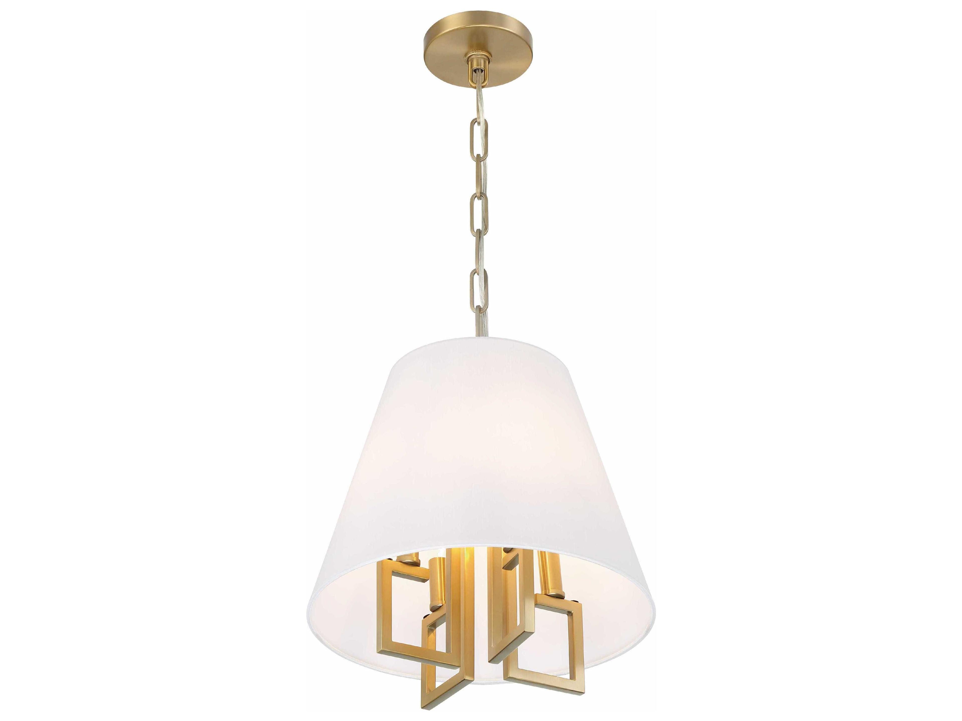 Crystorama Westwood 4-Light Vibrant Gold White Empire Pendant