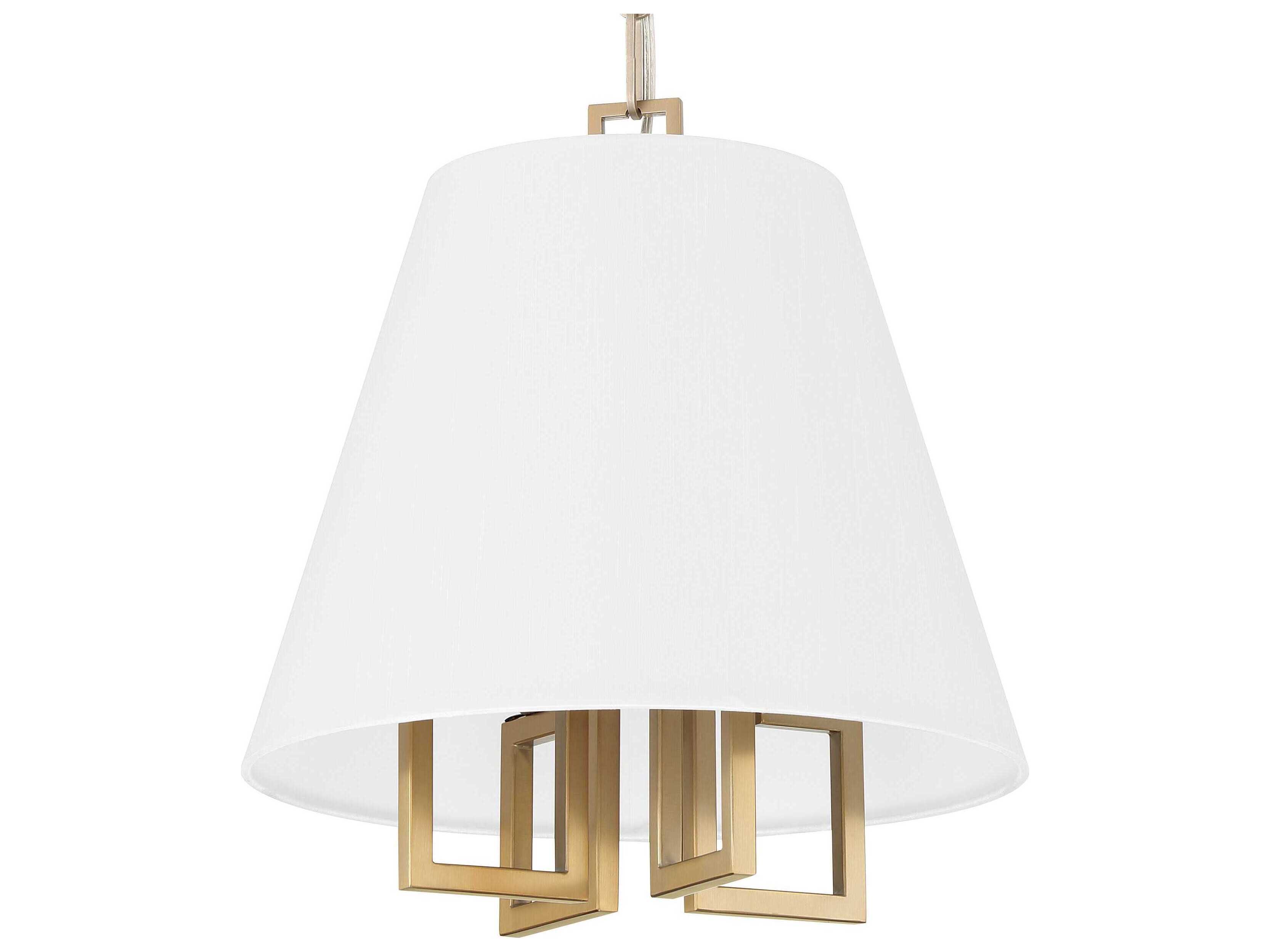 Crystorama Westwood 4-Light Vibrant Gold White Empire Pendant