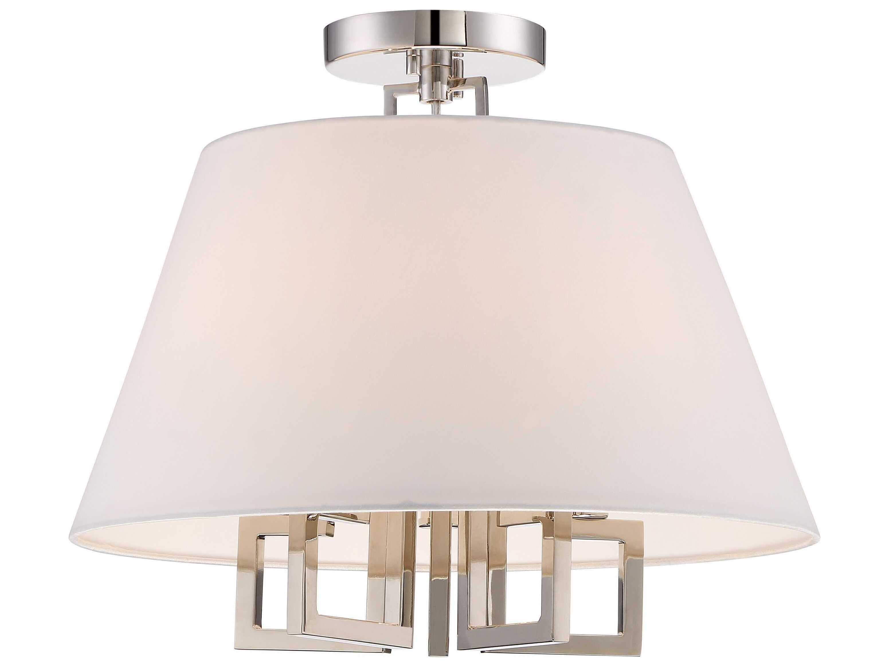 Crystorama Westwood 5-Light Polished Nickel Empire Semi Flush Mount