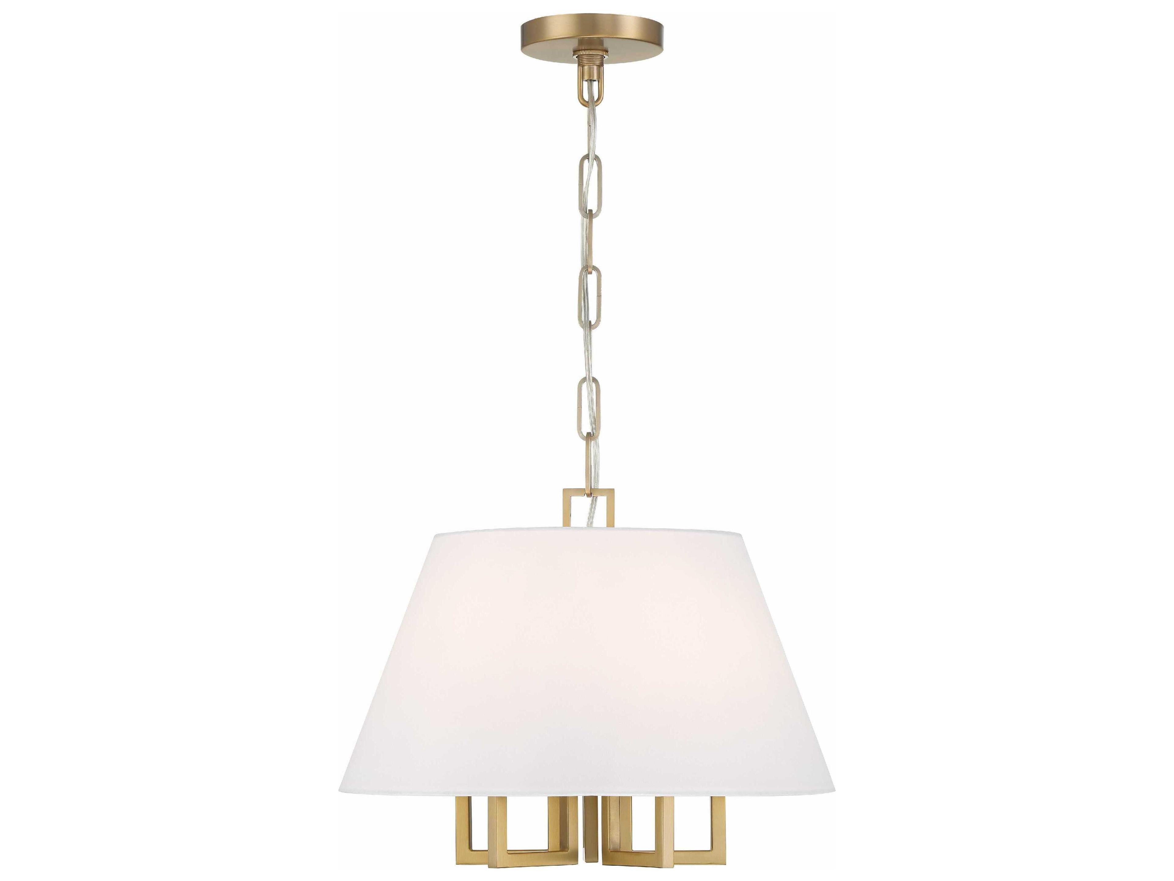 Crystorama Westwood 5-Light Vibrant Gold White Empire Pendant