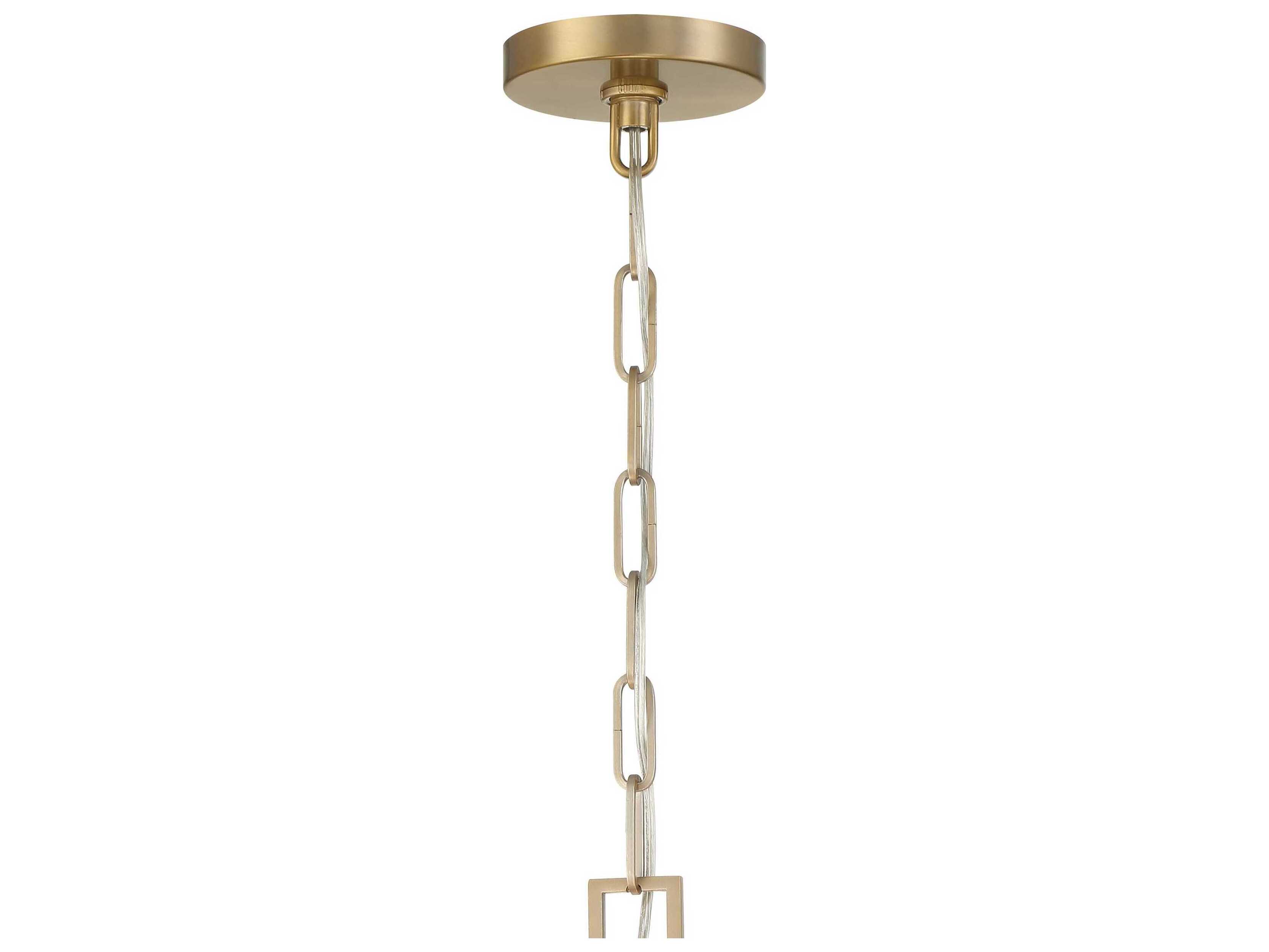 Crystorama Westwood 5-Light Vibrant Gold White Empire Pendant