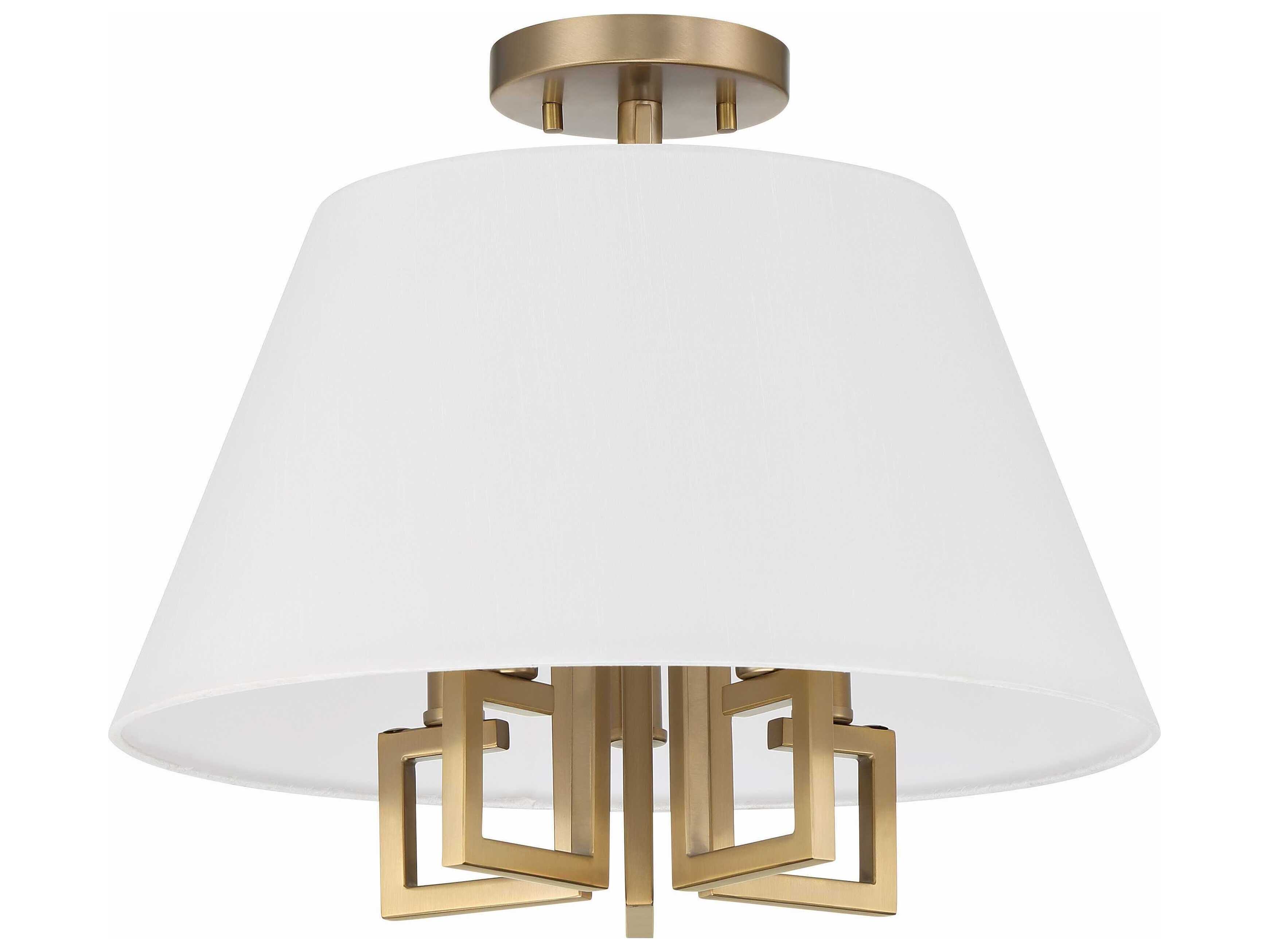 Crystorama Westwood 5-Light Vibrant Gold Empire Semi Flush Mount