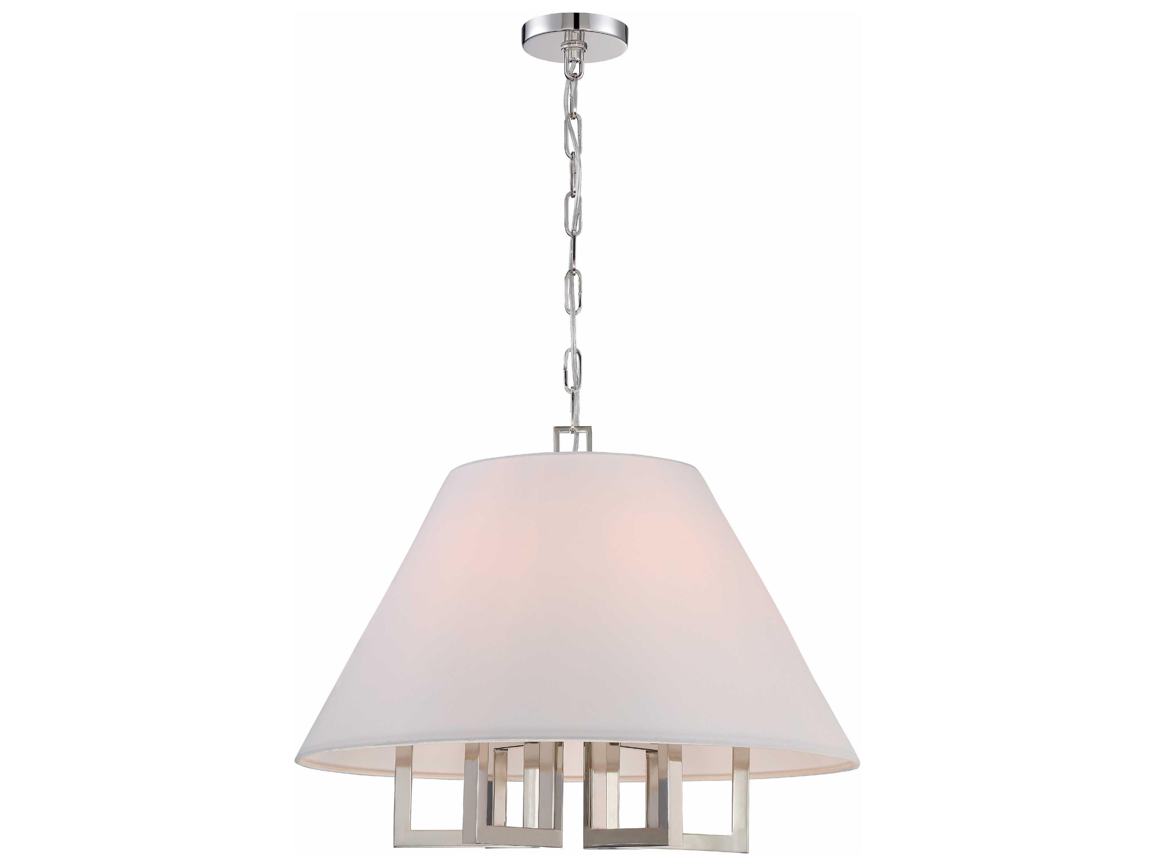 Crystorama Westwood 6-Light Polished Nickel Candelabra Chandelier