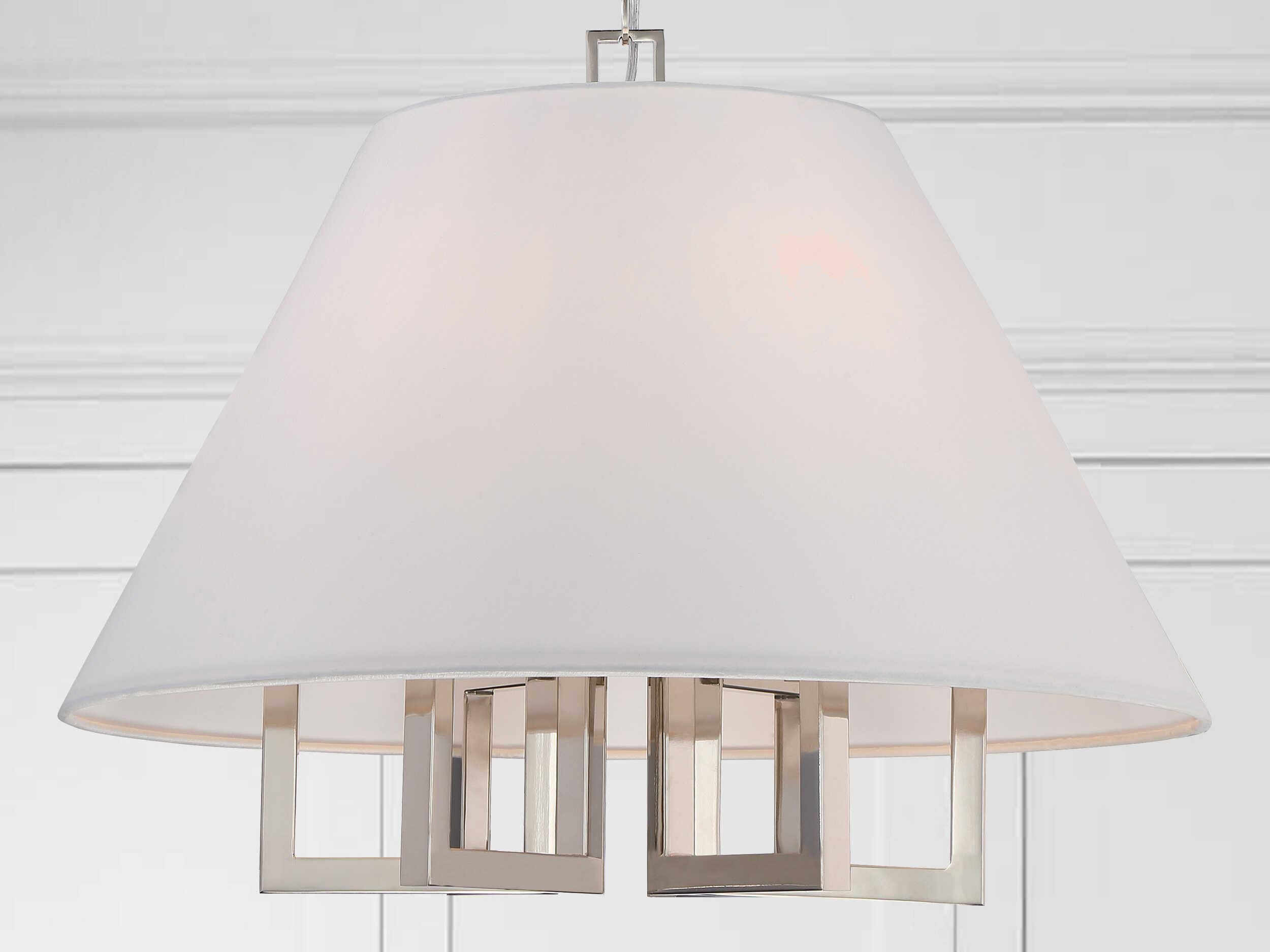 Crystorama Westwood 6-Light Polished Nickel Candelabra Chandelier