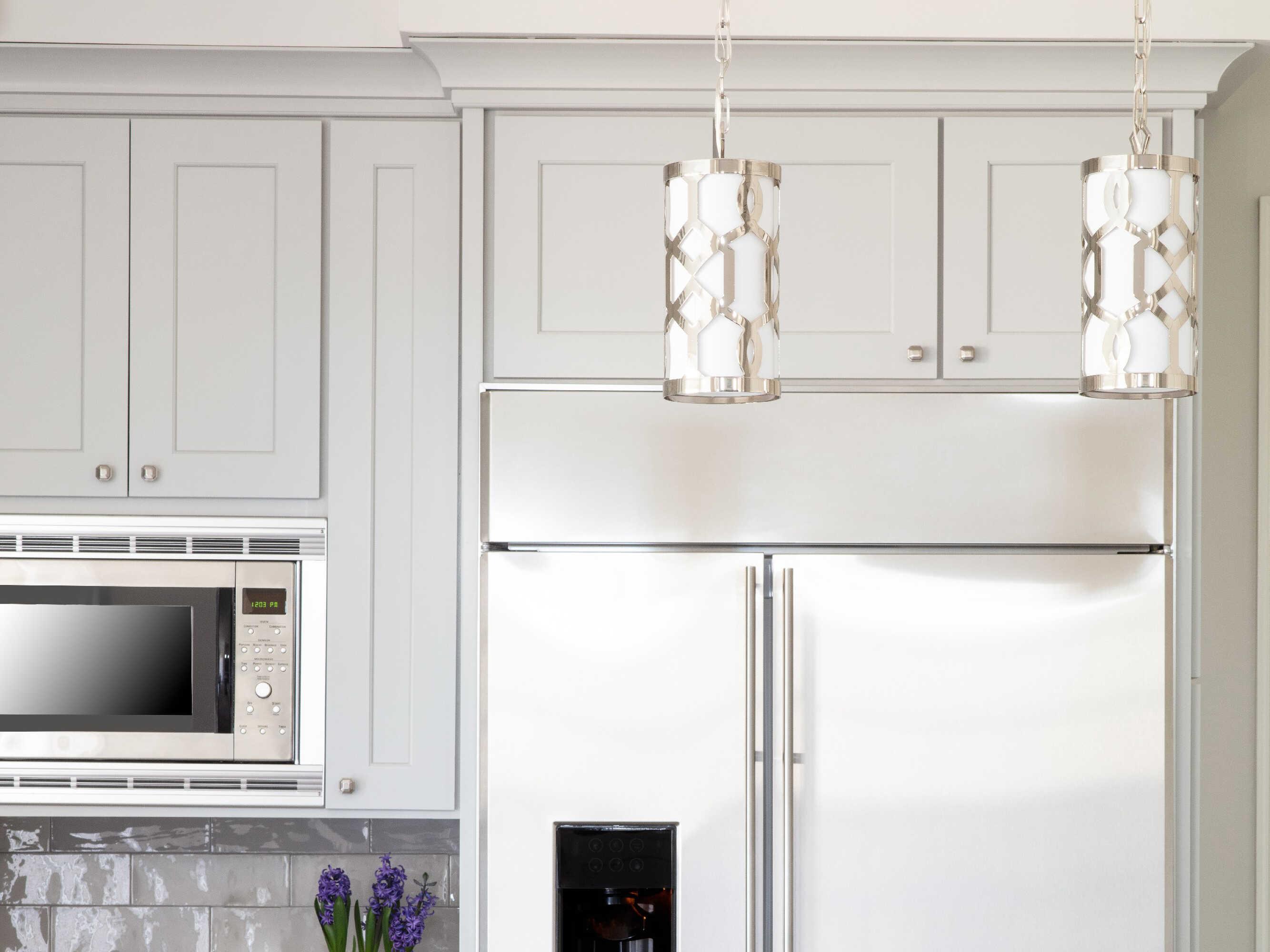 Crystorama Jennings 1-Light White Cylinder Mini Pendant