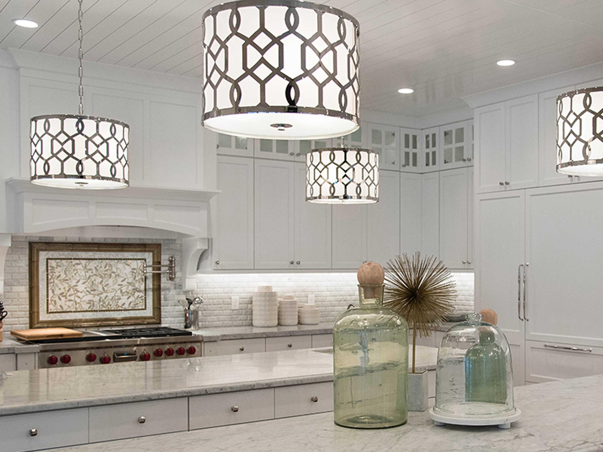 Crystorama Jennings 3-Light White Drum Chandelier