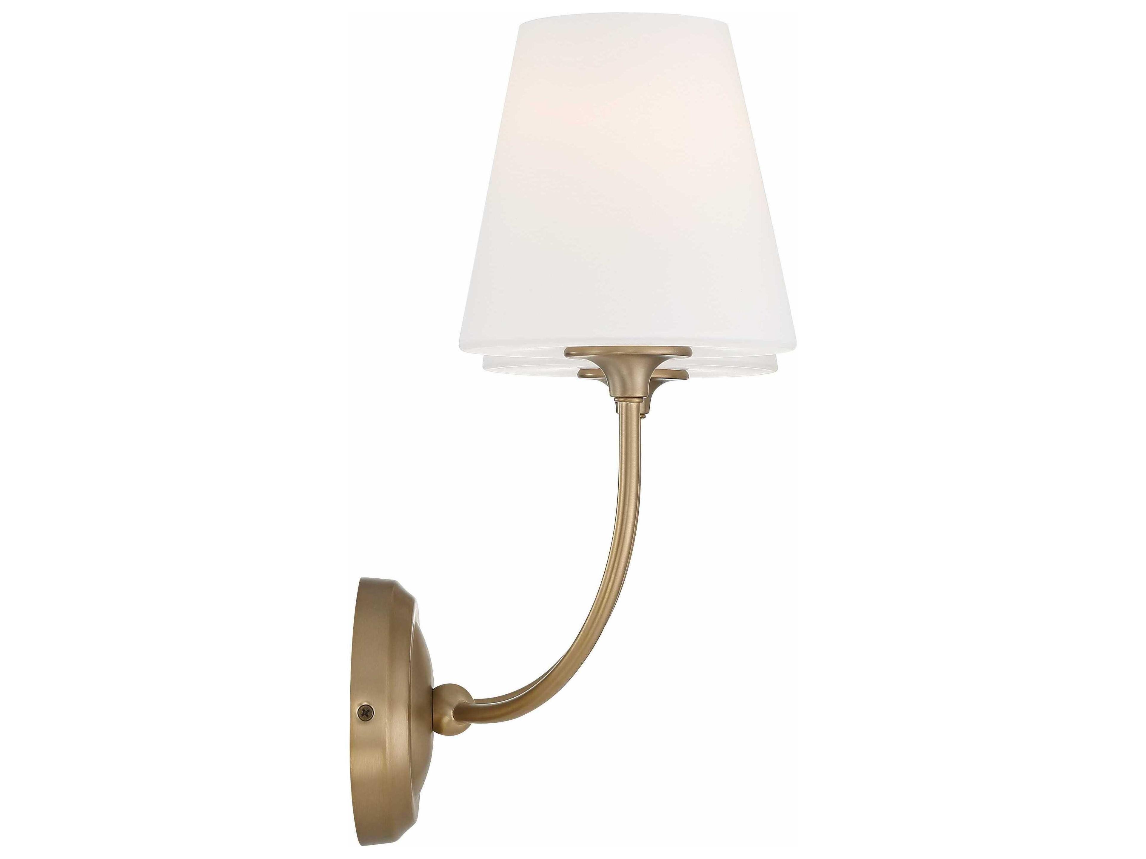 Crystorama Sylvan 2-Light Vibrant Gold Glass Vanity Light