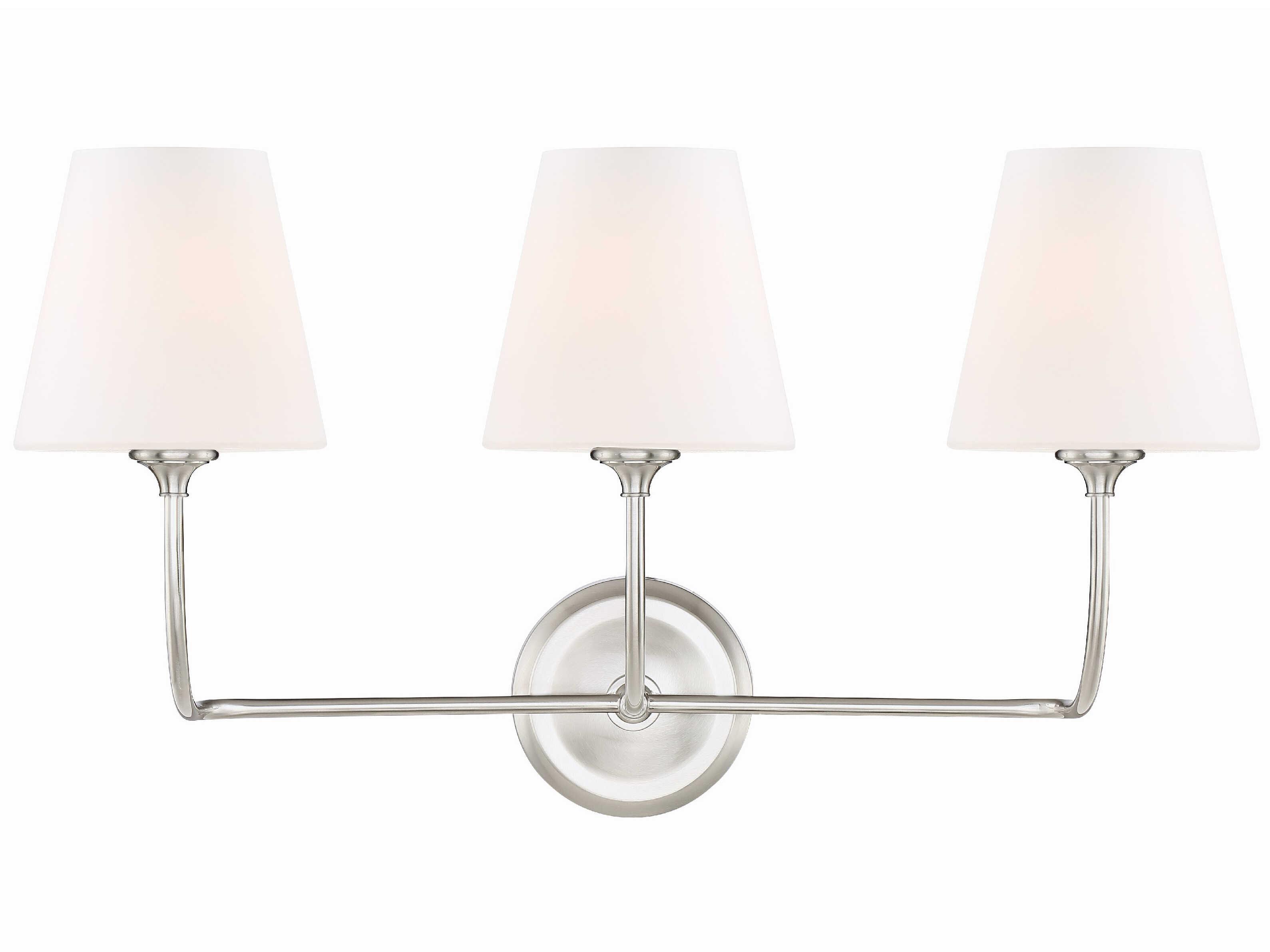 Crystorama Sylvan 3-Light Black Glass Vanity Light