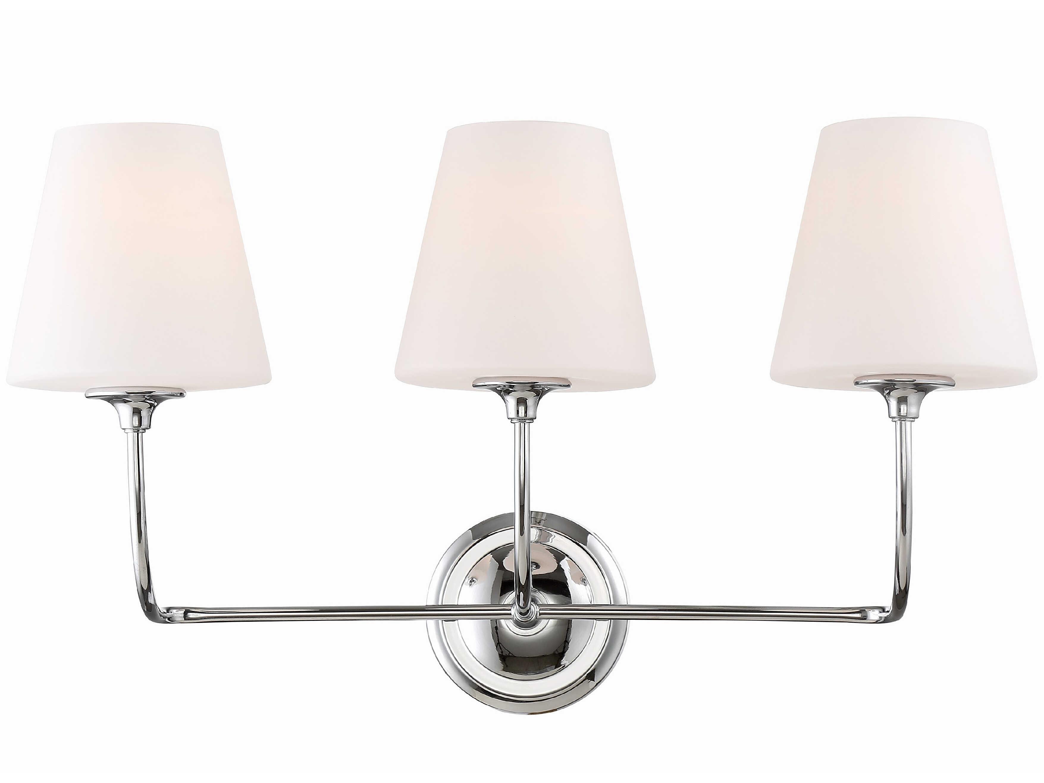 Crystorama Sylvan 3-Light Black Glass Vanity Light