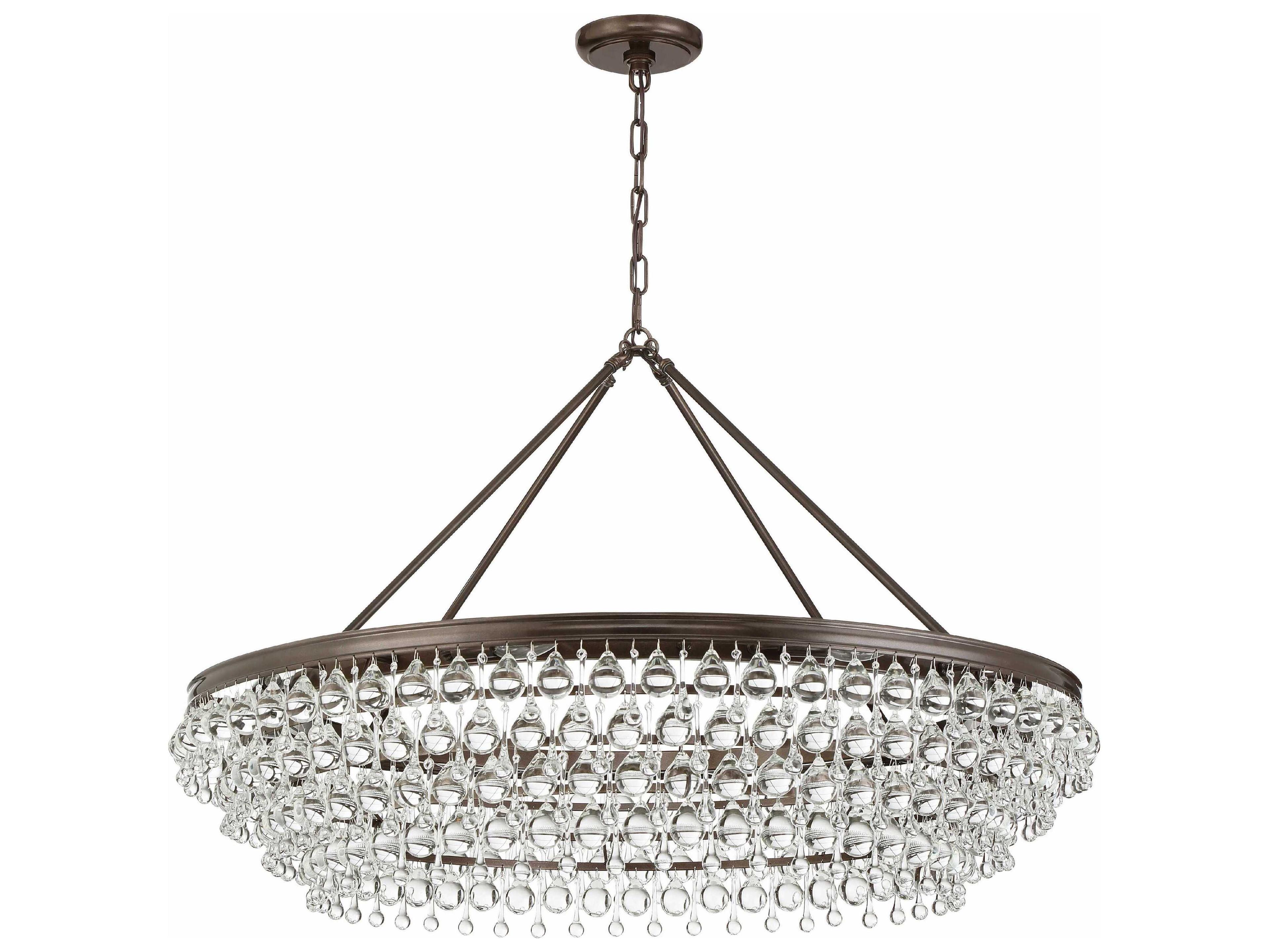 Crystorama Calypso 8-Light Vibrant Bronze Crystal Glass Chandelier
