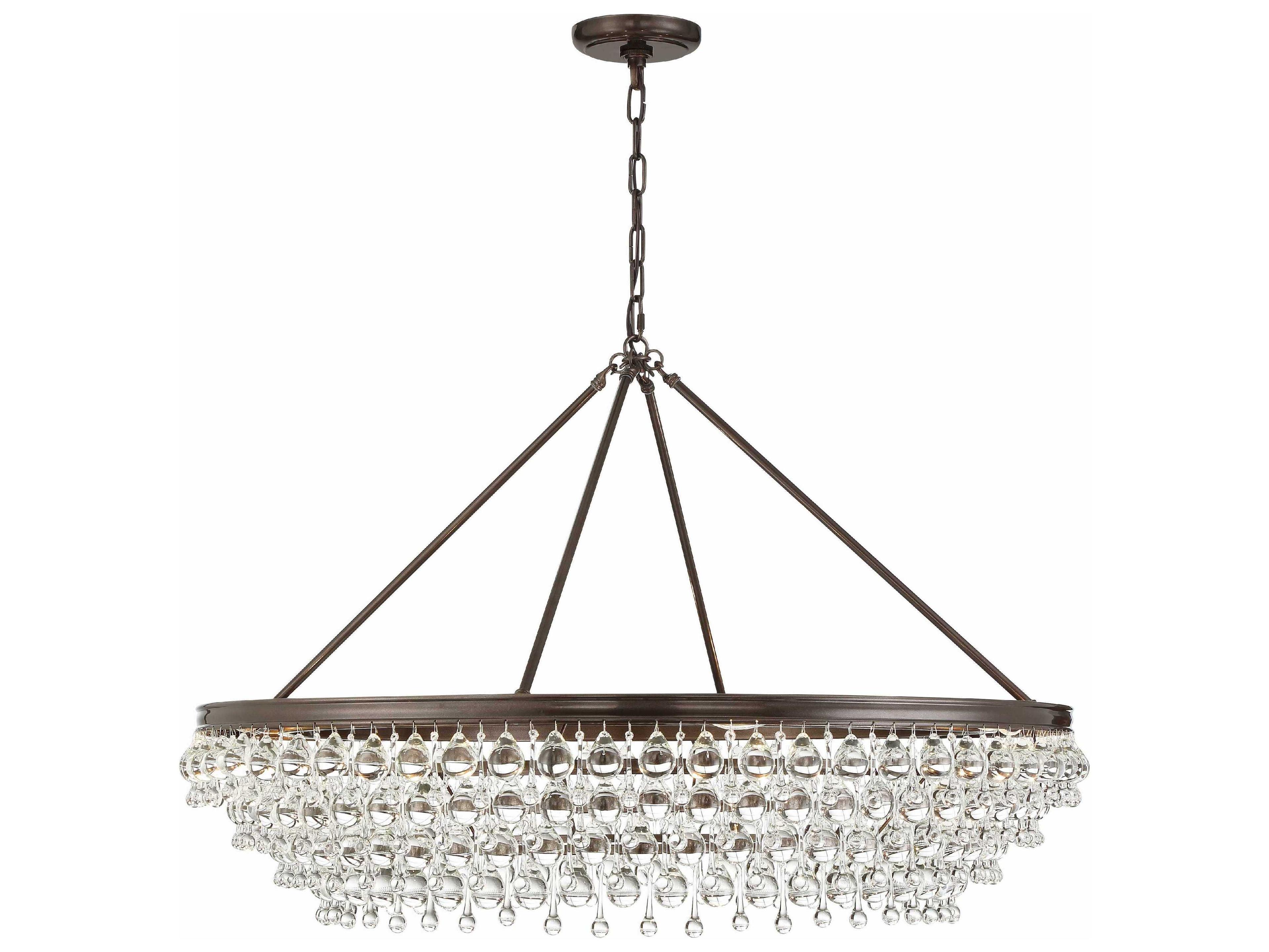 Crystorama Calypso 8-Light Vibrant Bronze Crystal Glass Chandelier
